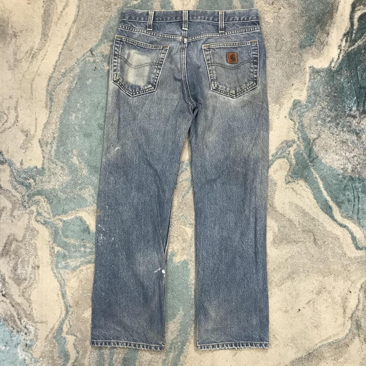 Vintage 00s Blue Carhartt Jeans Straight Leg ... - Depop