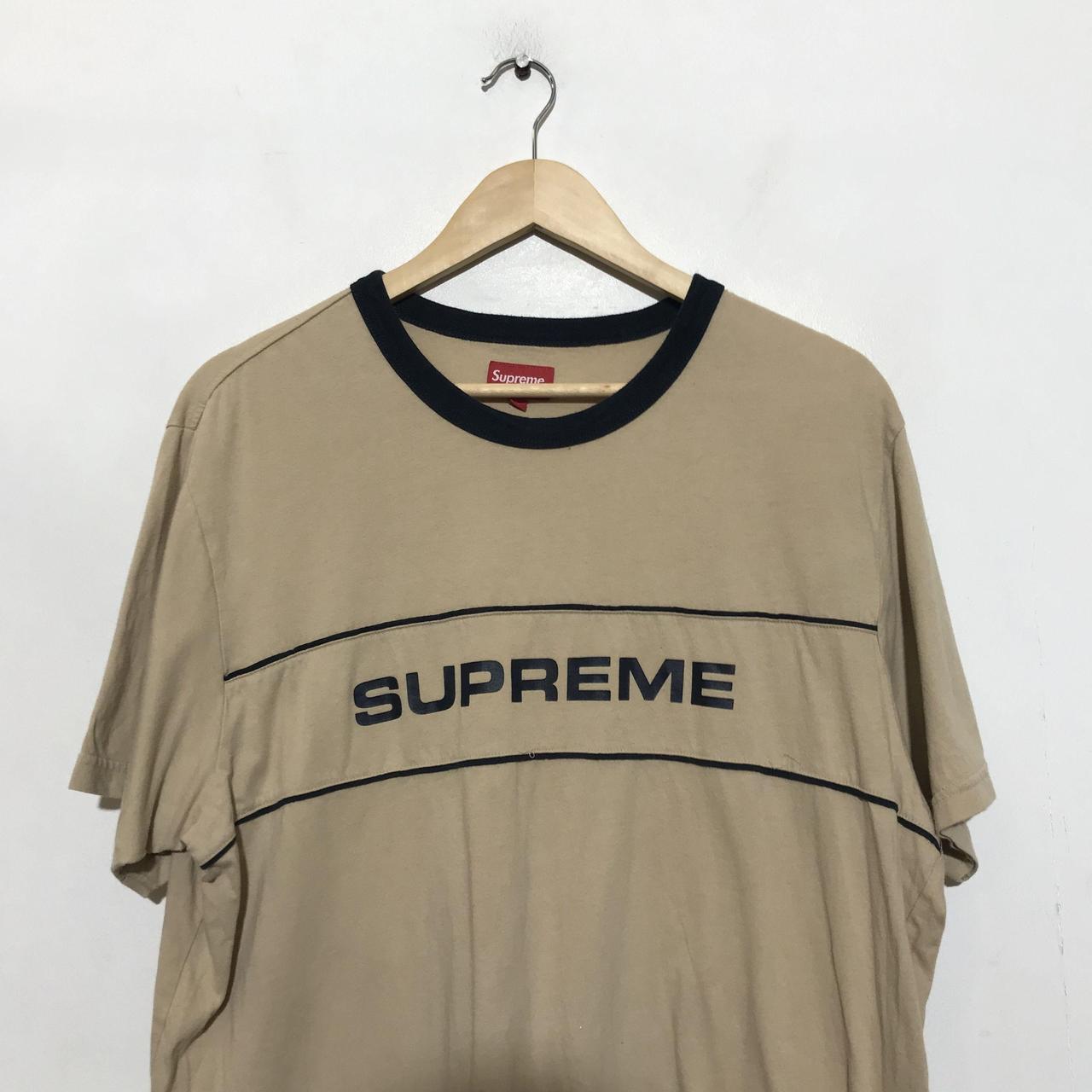 Vintage 00s Beige Supreme Graphic T Shirt Era:... - Depop