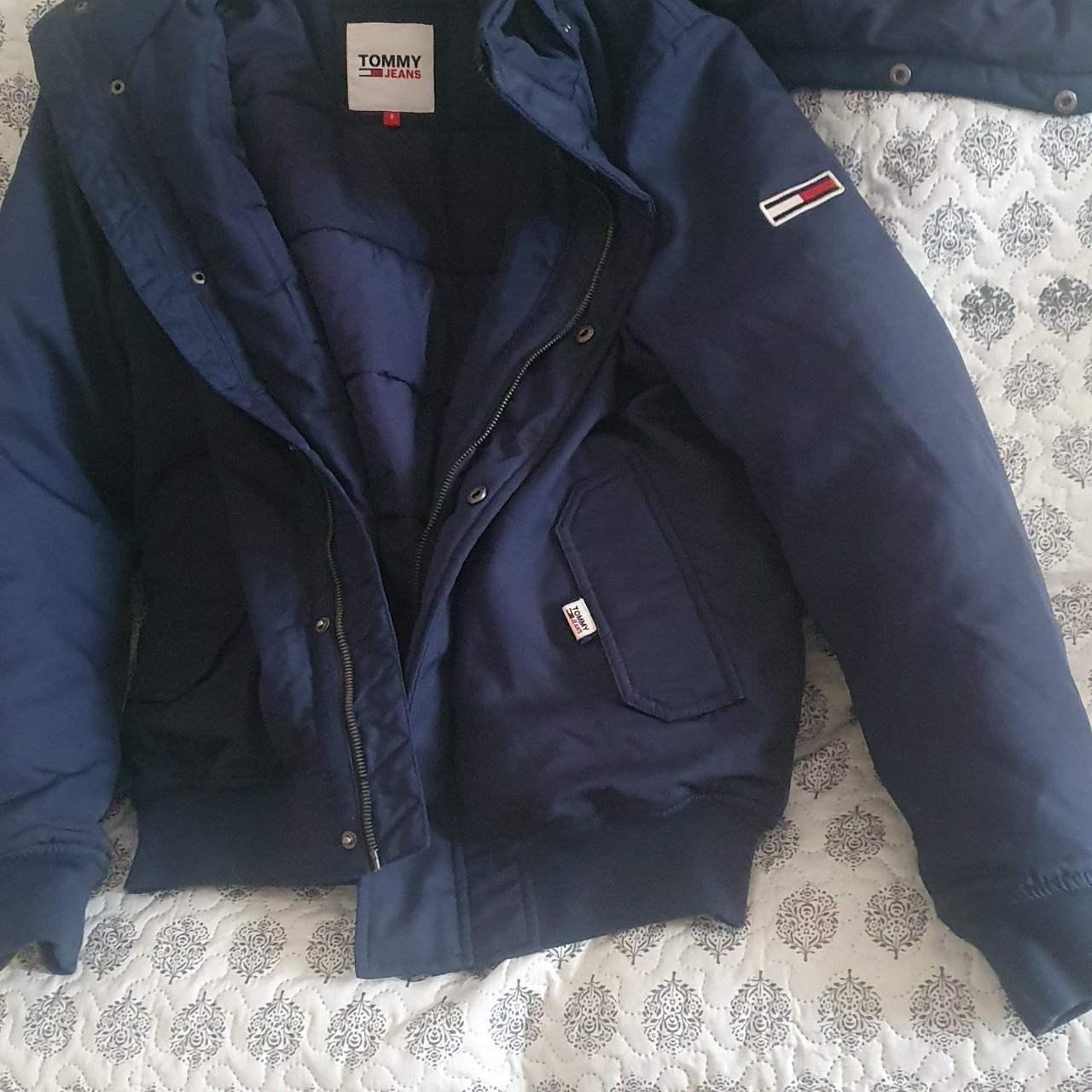 Tommy Hilfiger mens S parka jacket, detachable hood - Depop