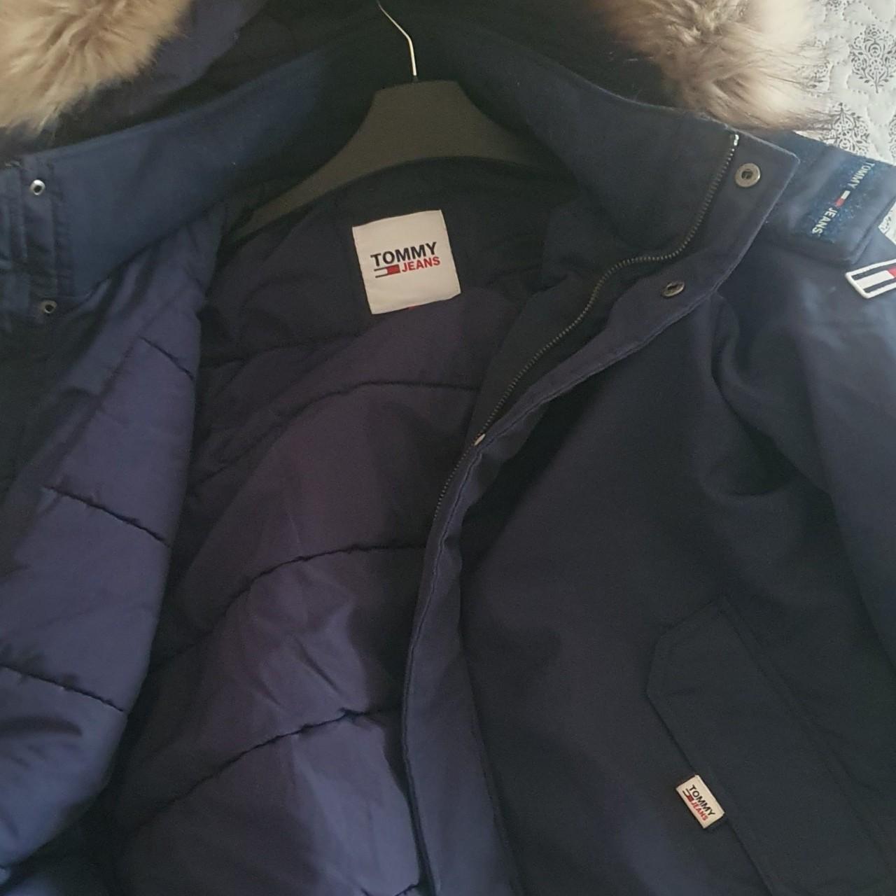 Tommy Hilfiger mens S parka jacket, detachable hood - Depop