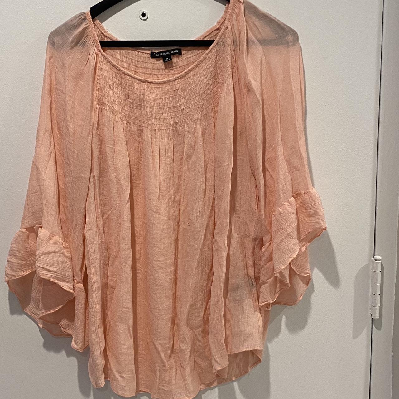 Zac Posen Women's Pink and Orange Blouse