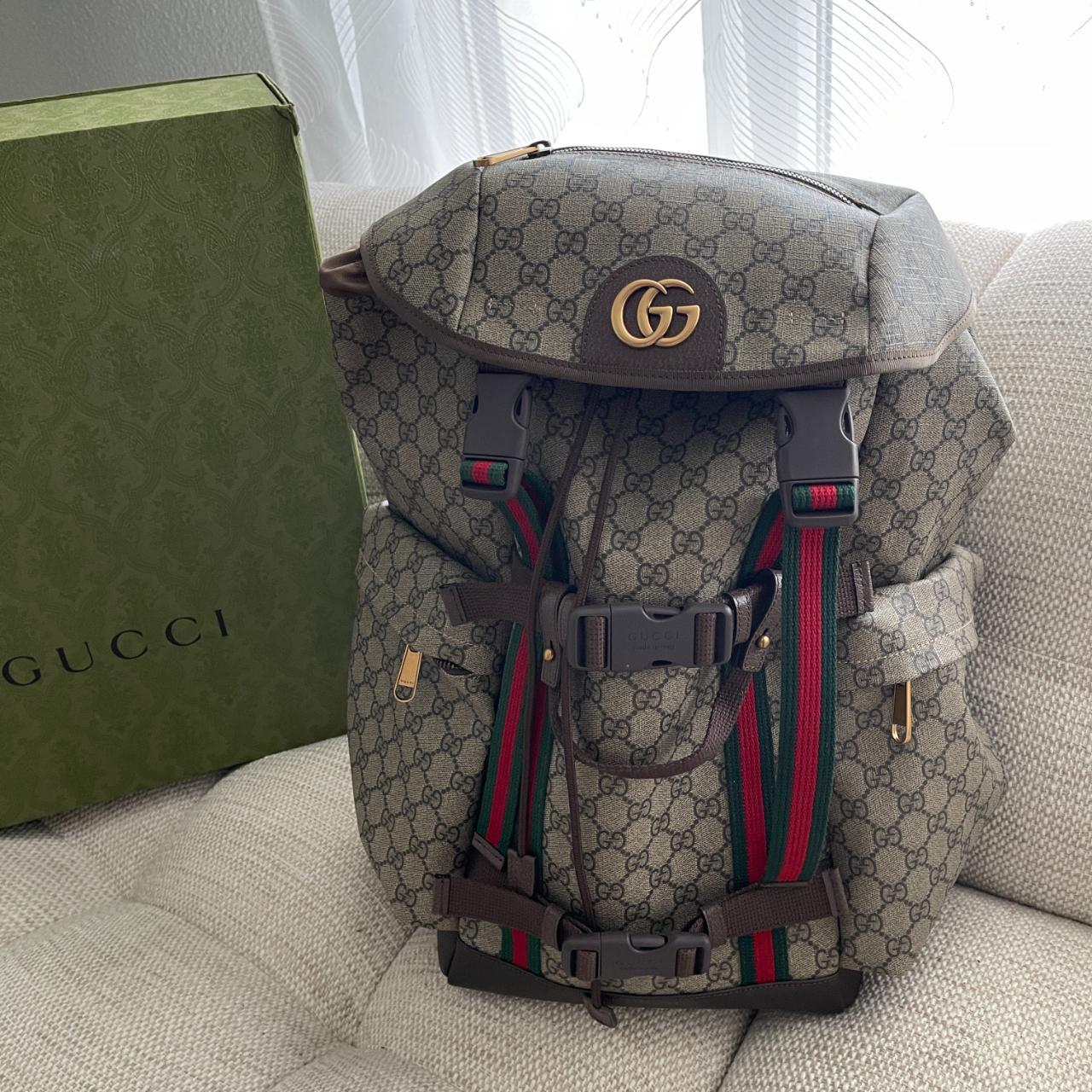 GUCCI GG Skateboard Backpack with  Beige and... Depop