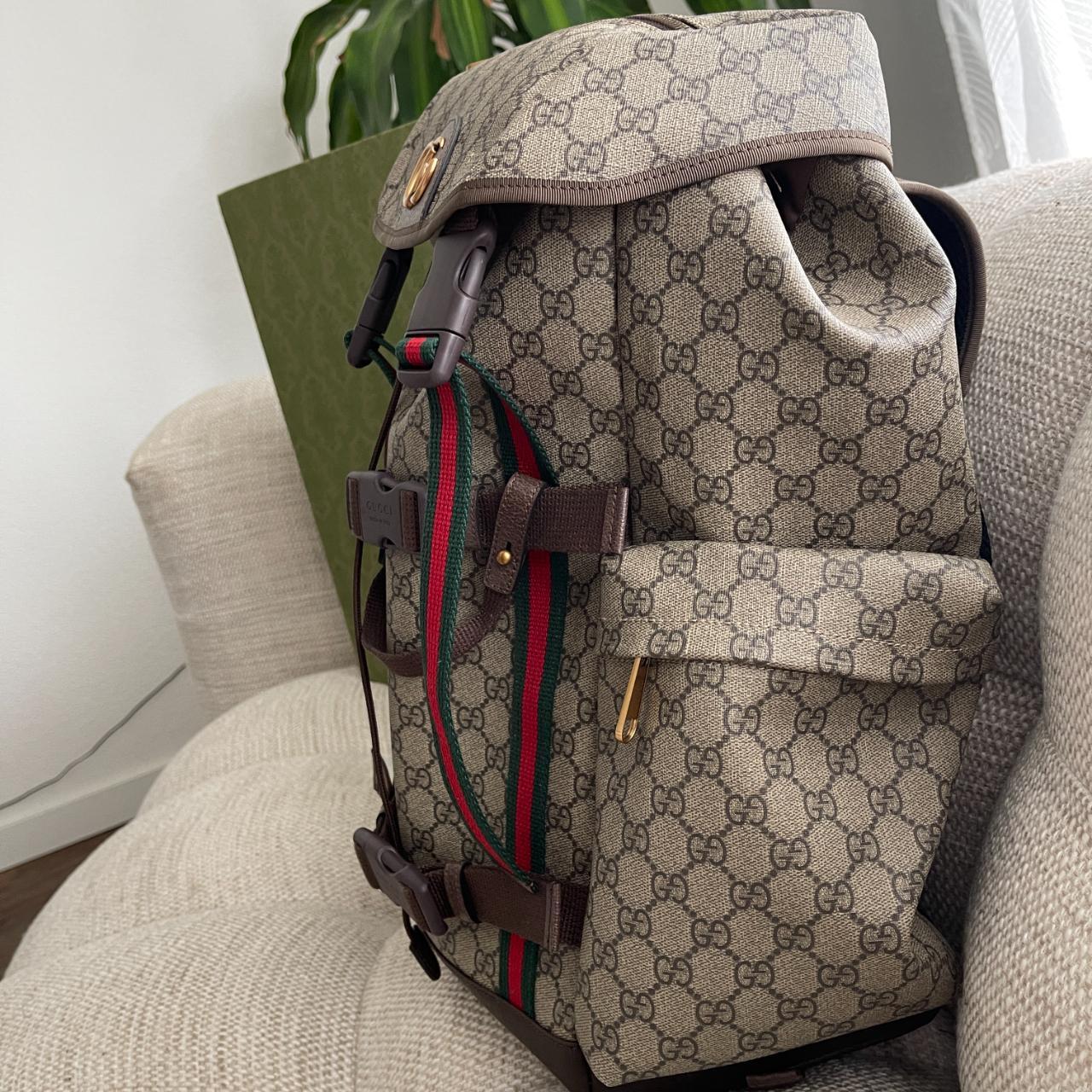 GUCCI GG Skateboard Backpack with  Beige and... Depop