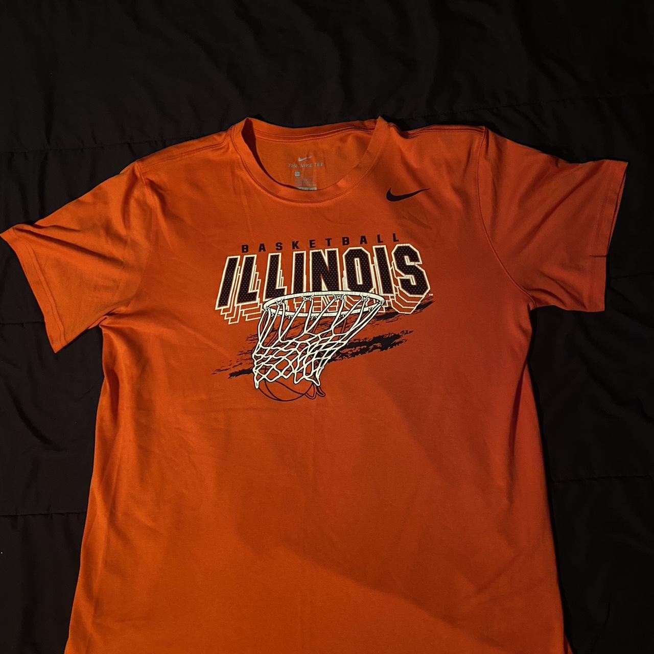 BreakingT Nike Men's Illinois Fighting Illini Orange Newton Randolph T-Shirt, Small