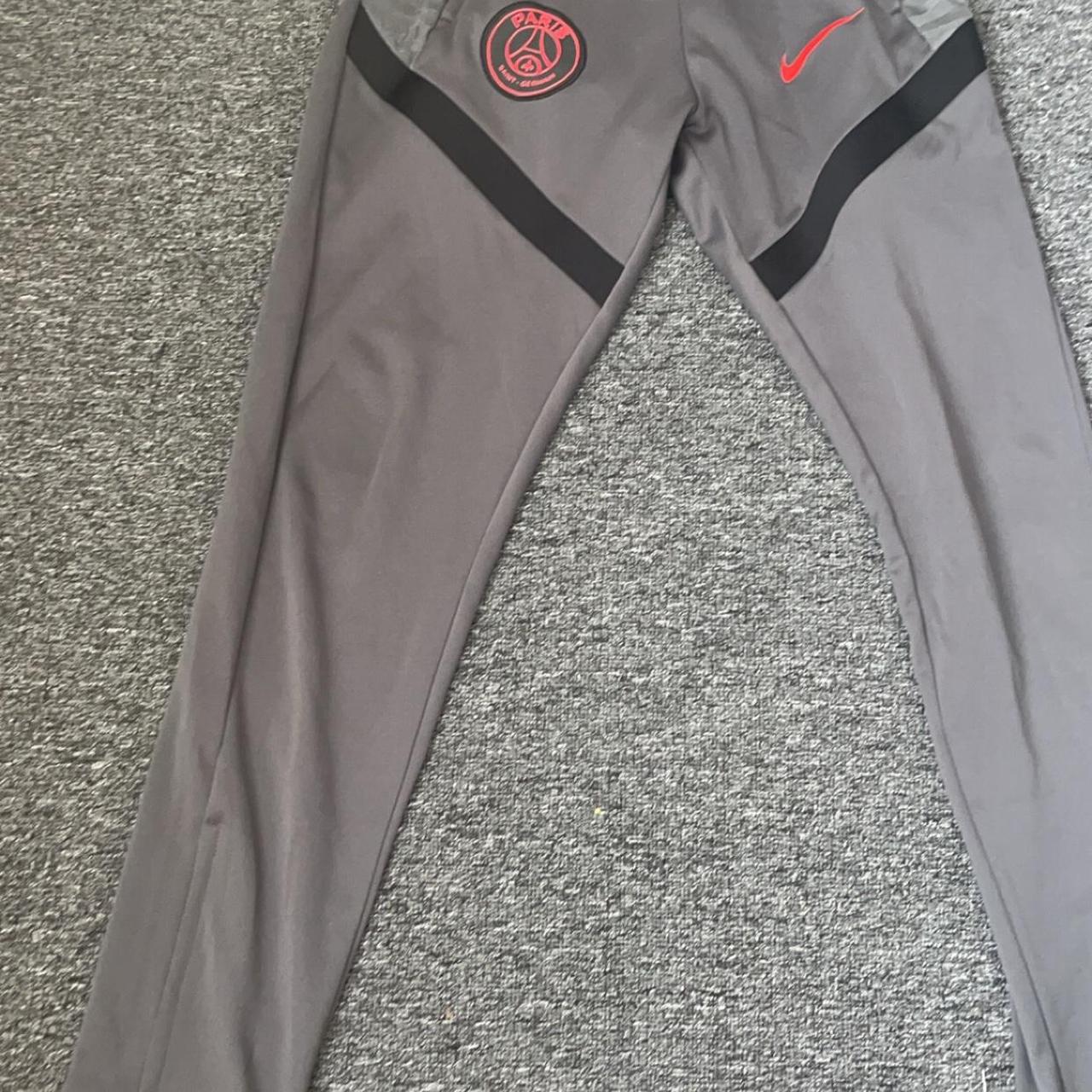 PSG grey and red Nike tracksuit bottoms Depop