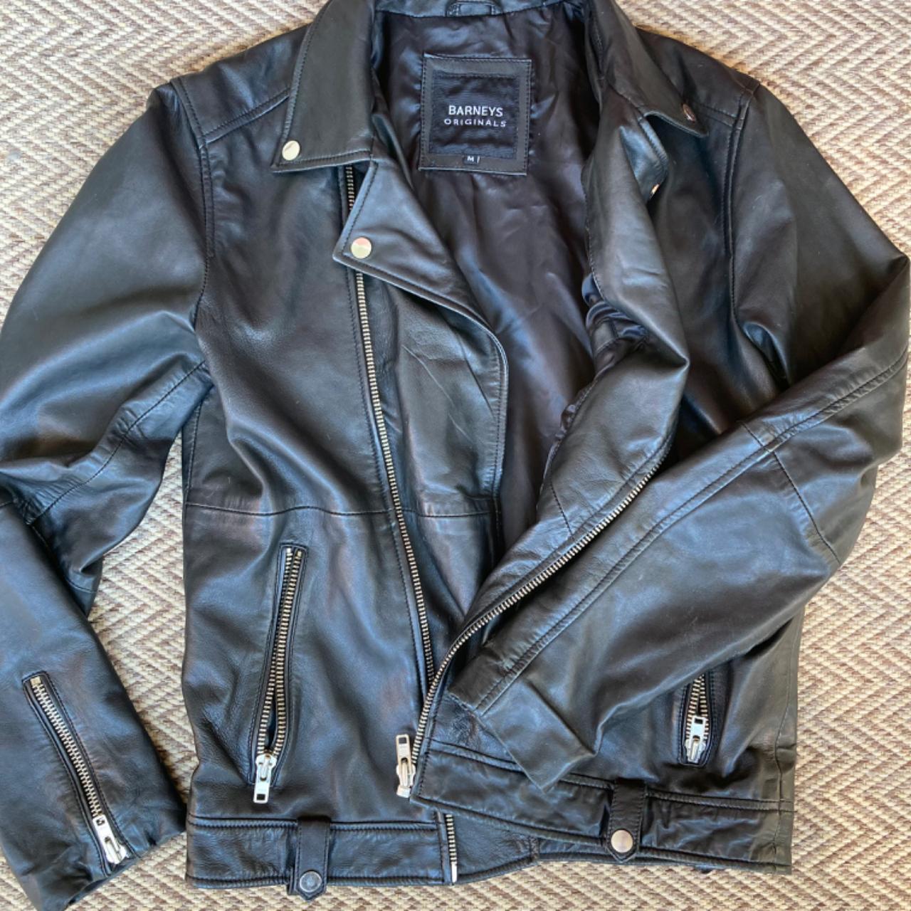 Barneys original leather hot sale biker jacket