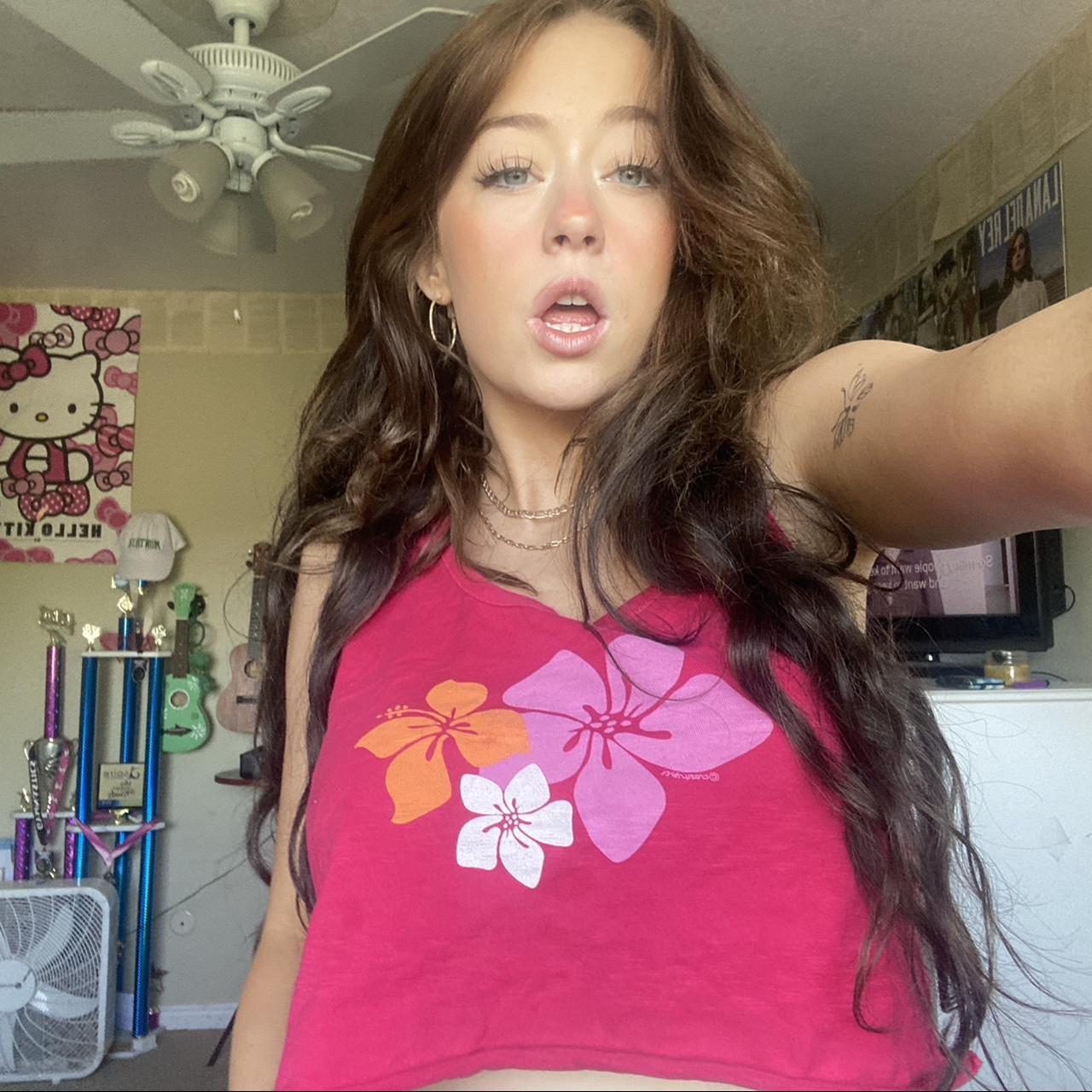 Hot pink vintage baby tank💘💘 From a vintage store so... - Depop
