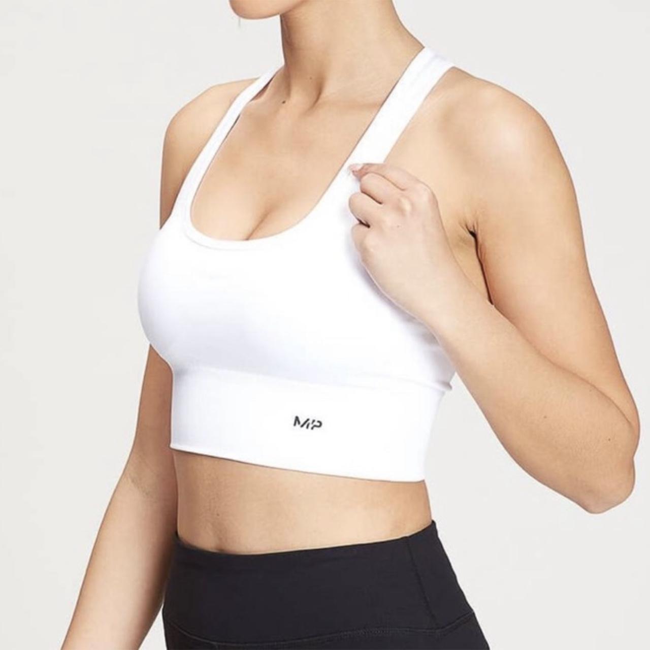 MyProtein white sports bra Depop