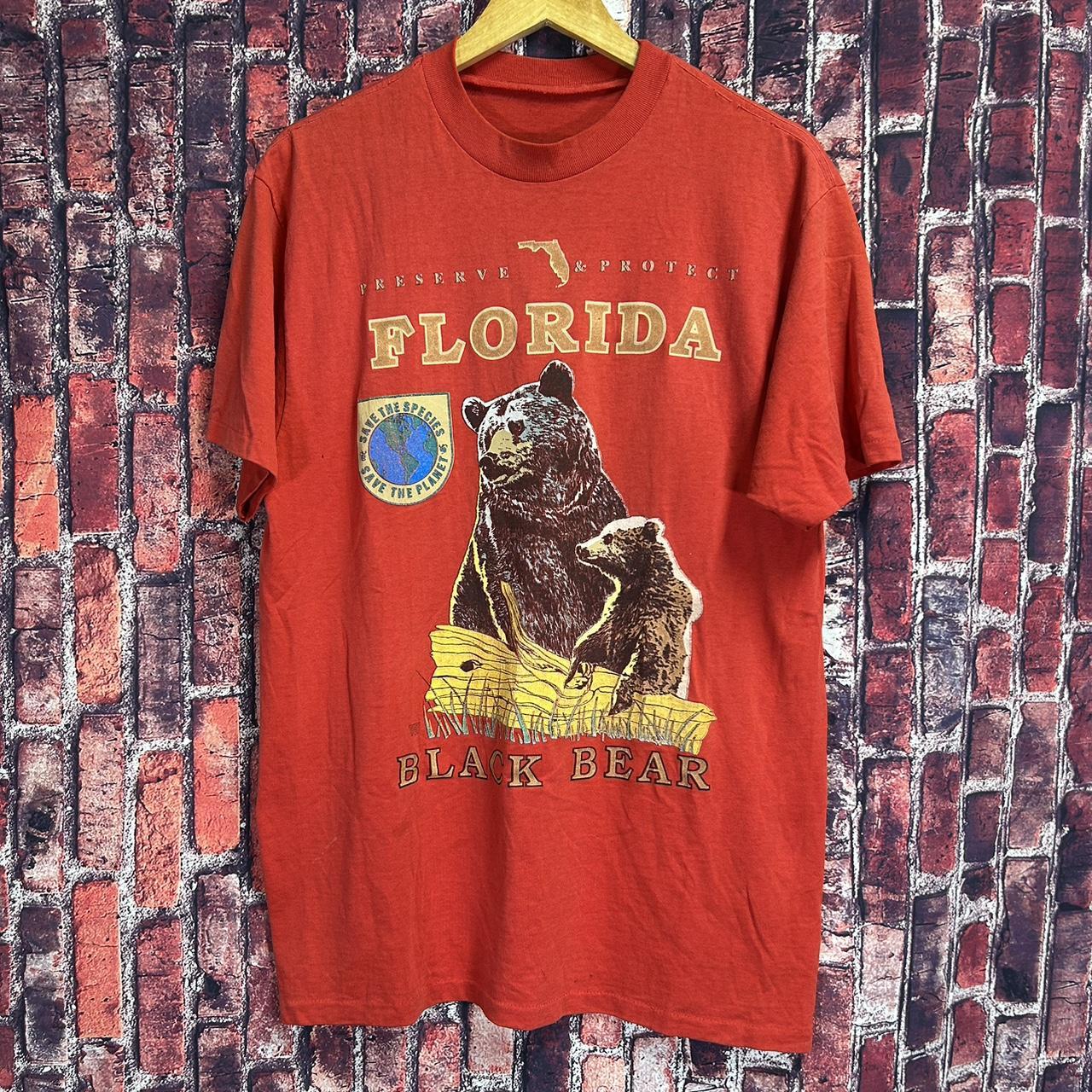 Vintage Single Stitch Florida Black Bear Nature... - Depop