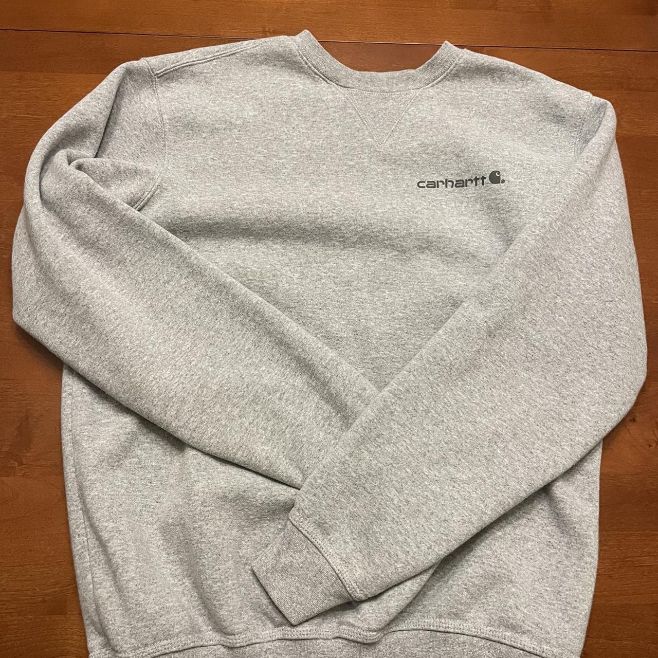 Grey regular fit size small carhartt sweatshirt mens... - Depop