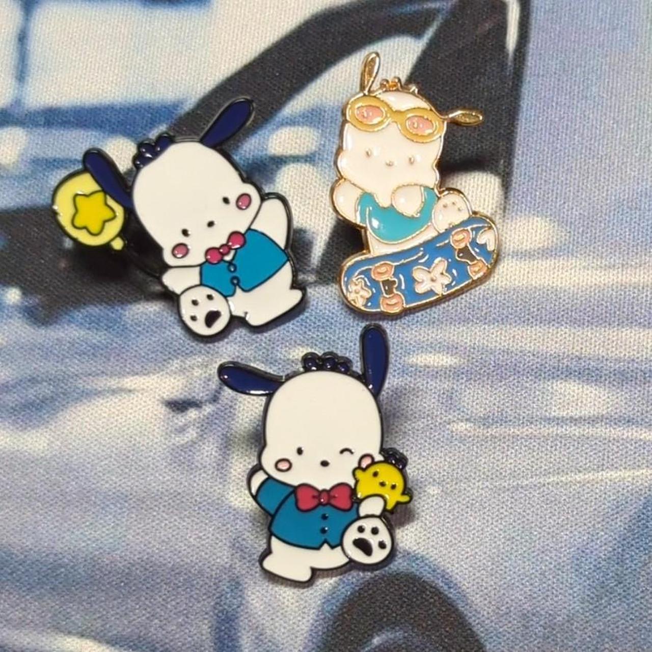 Enamel pin lot: 3 Pochacco pins Skater... - Depop