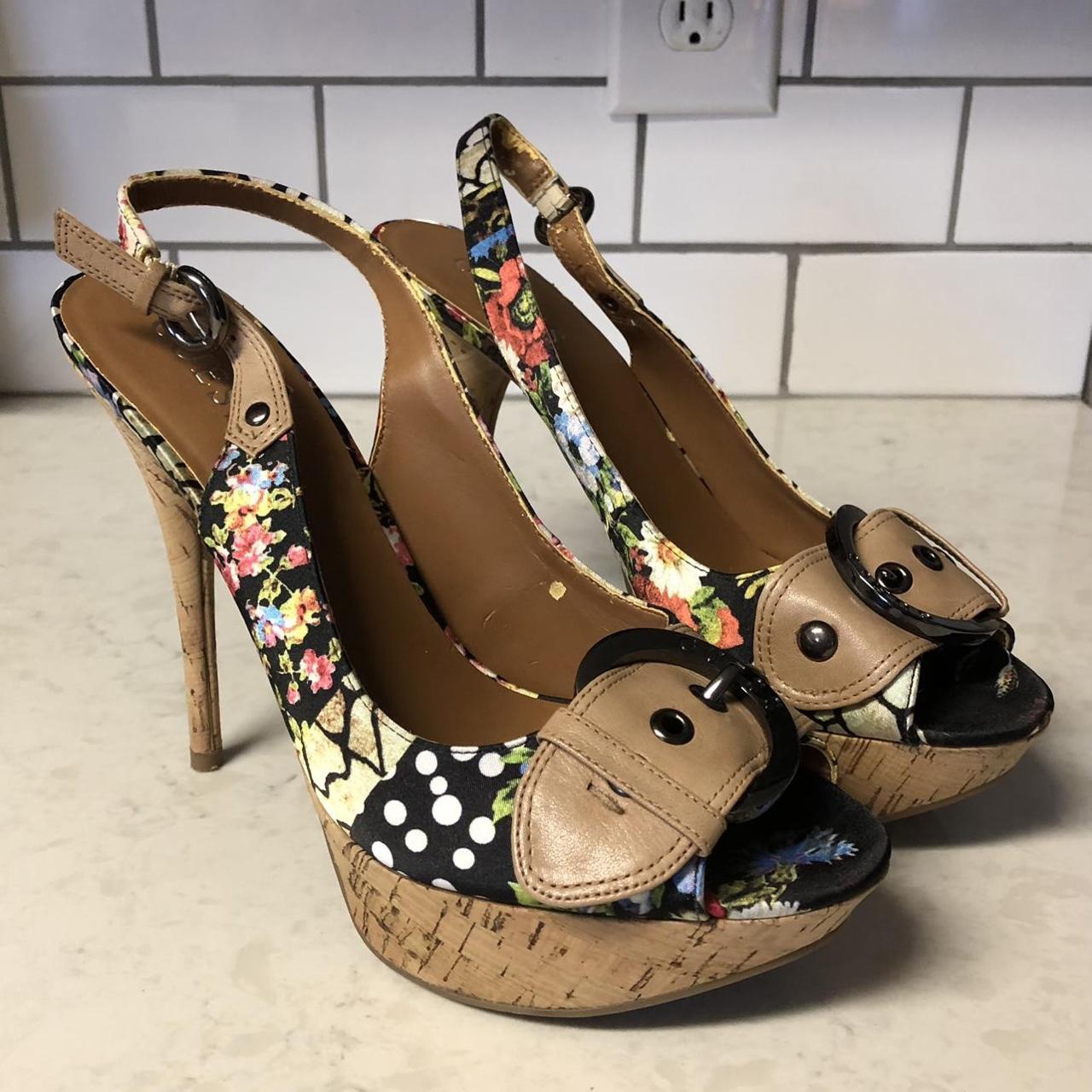 Guess floral hot sale heels