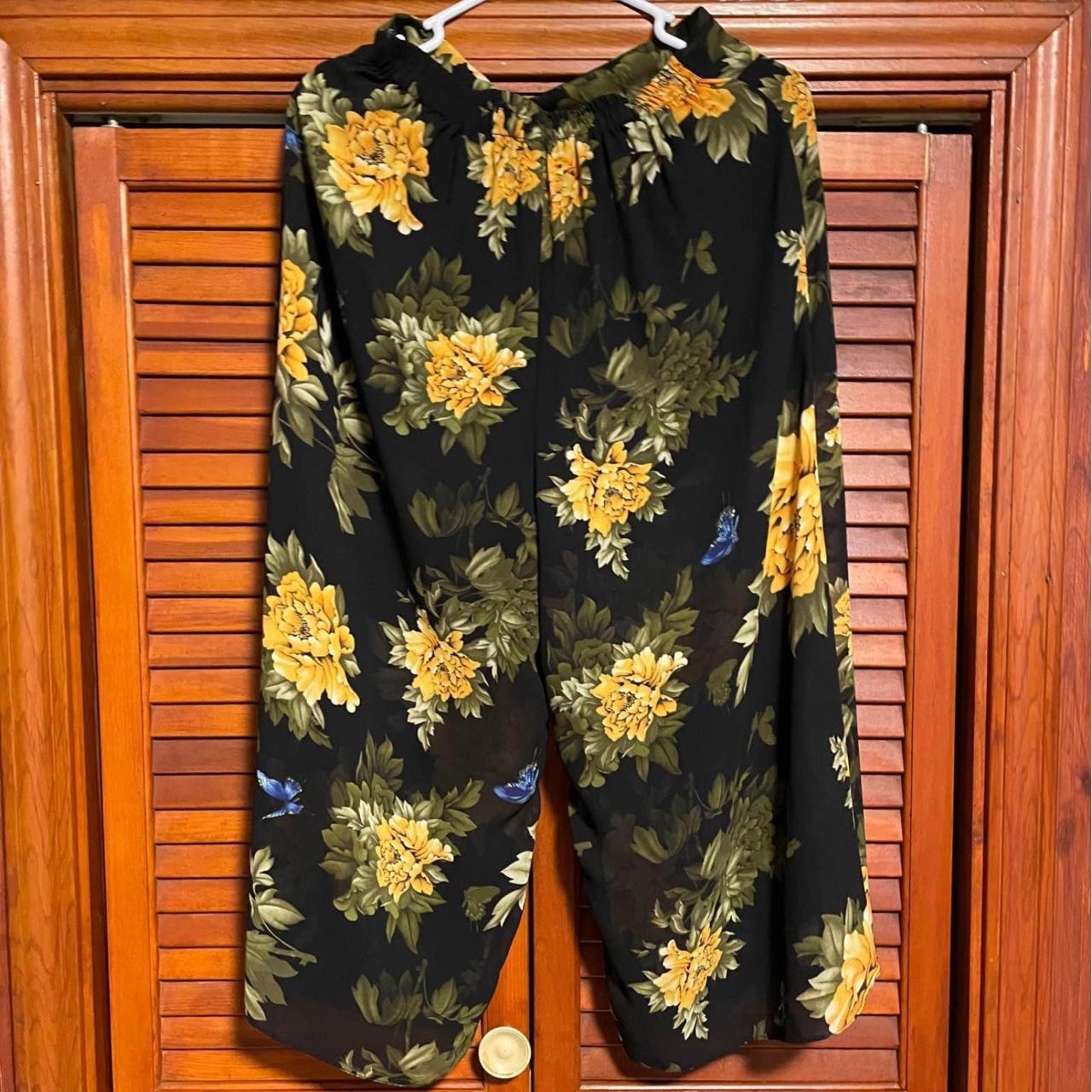 Yellow deals flower pants