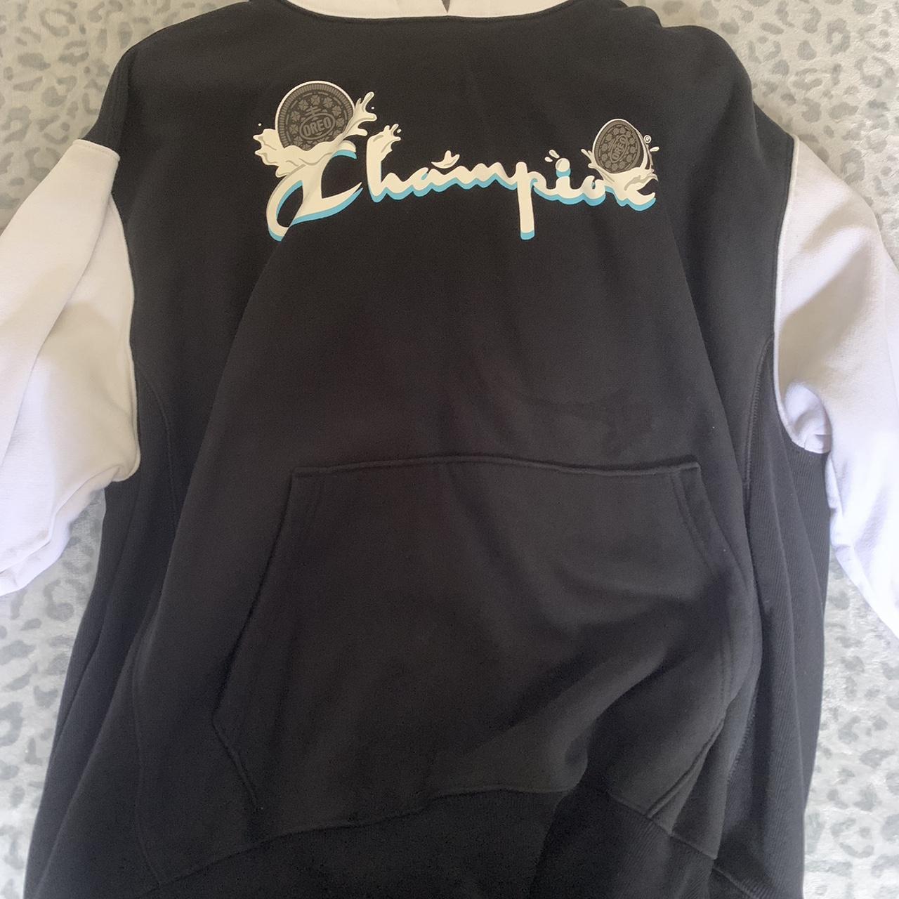 Large champions Oreo hoodie brand new without tags... - Depop