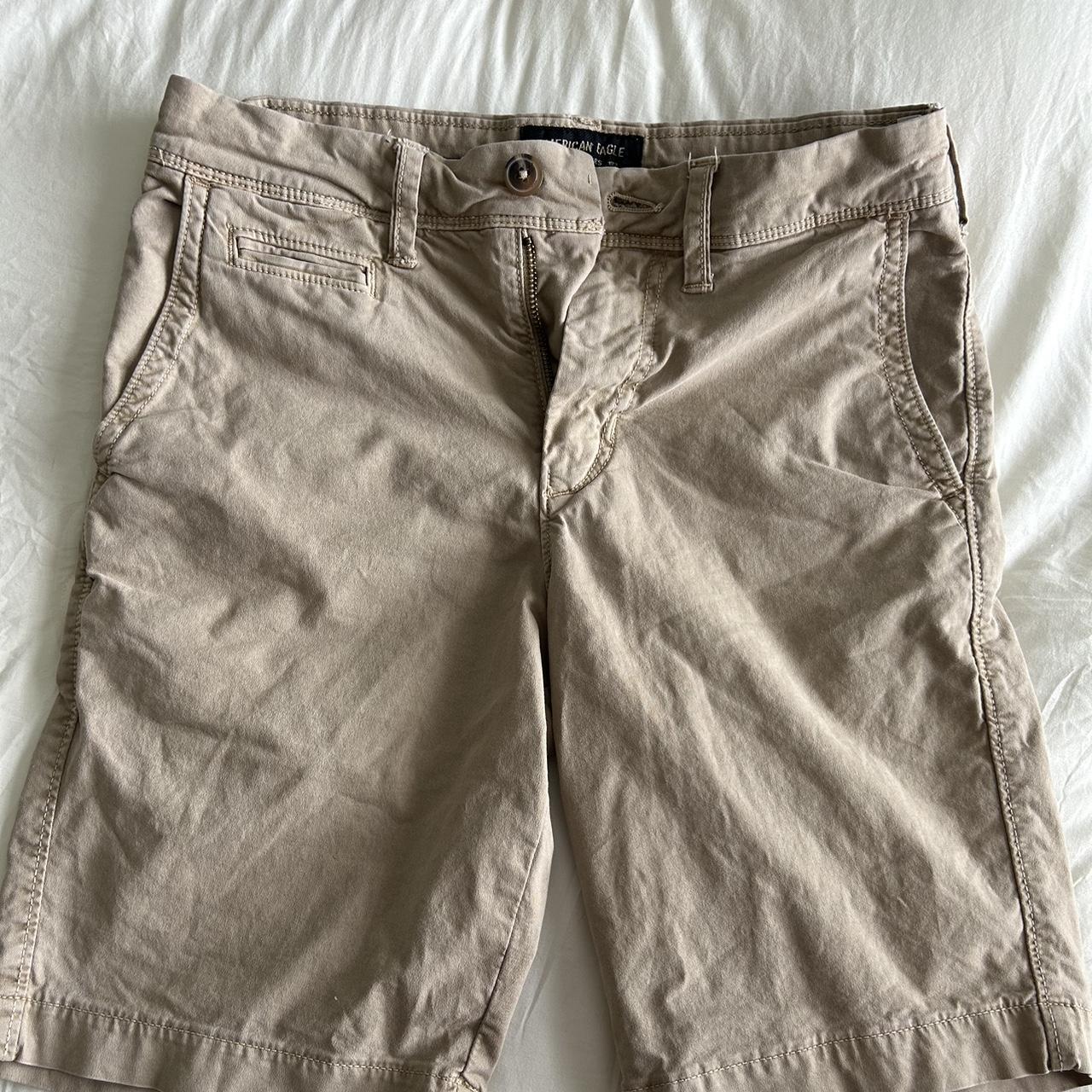 American eagle extreme flex khaki shorts - Depop