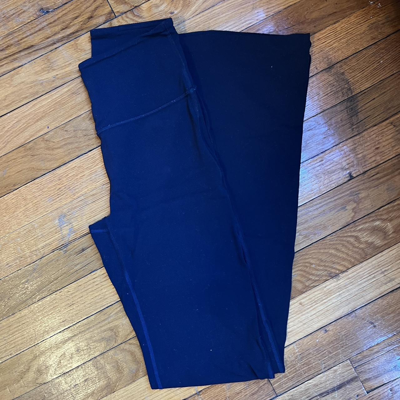 Old version of lululemon groove pants in navy. Flare... - Depop