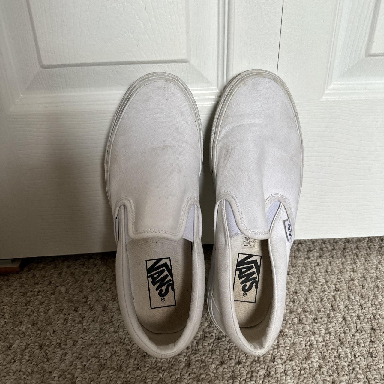White vans have some minor stains. I used them... - Depop