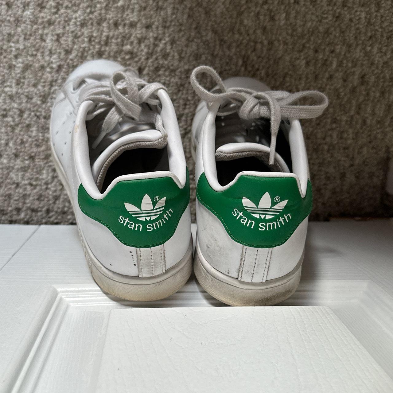 Adidas Stan Smith, white and green. Used, but still... - Depop