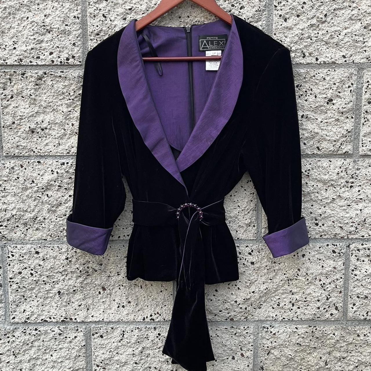 Whimsygoth velvet blouse Black/purple colors Alex... - Depop