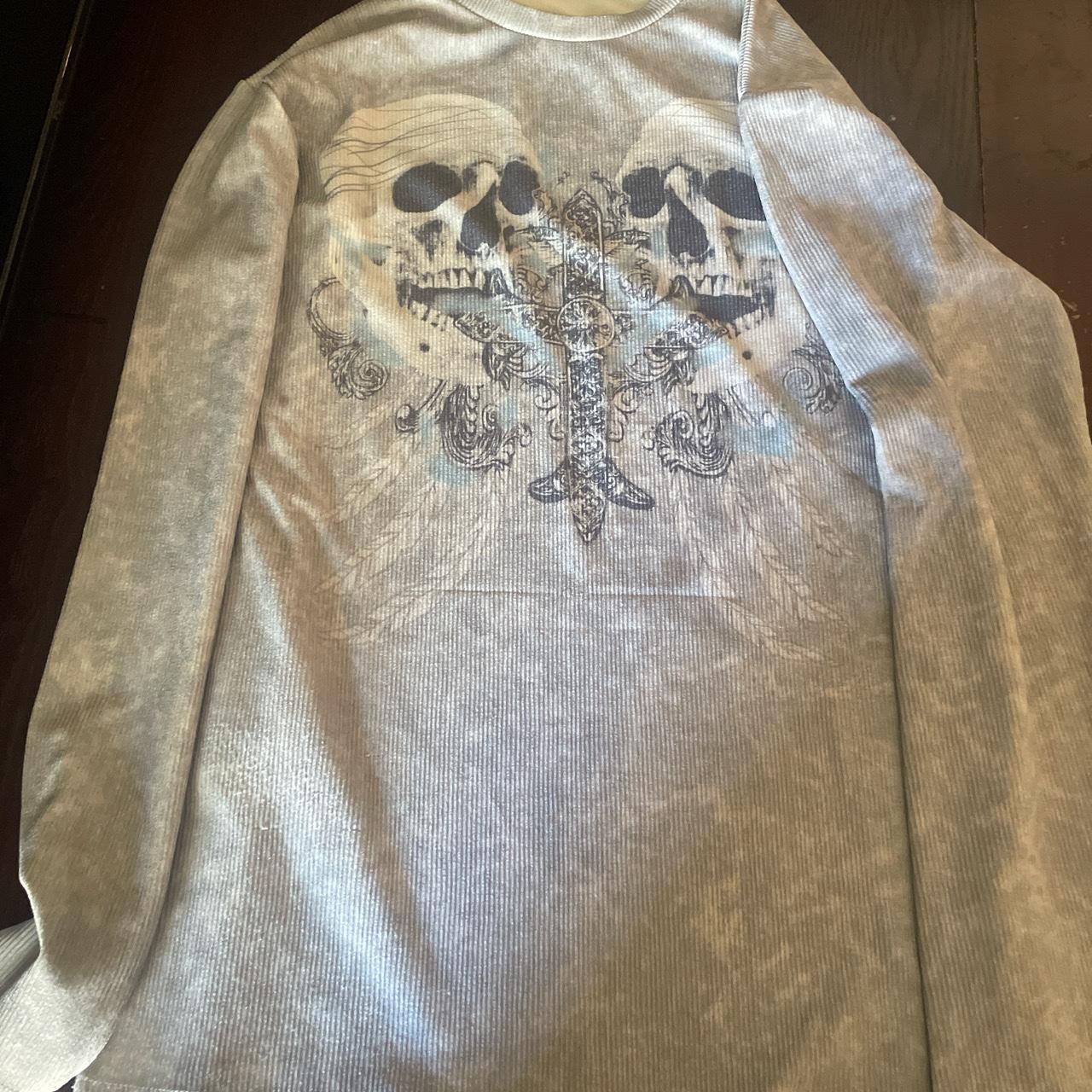 Skull Long Sleeve - Depop