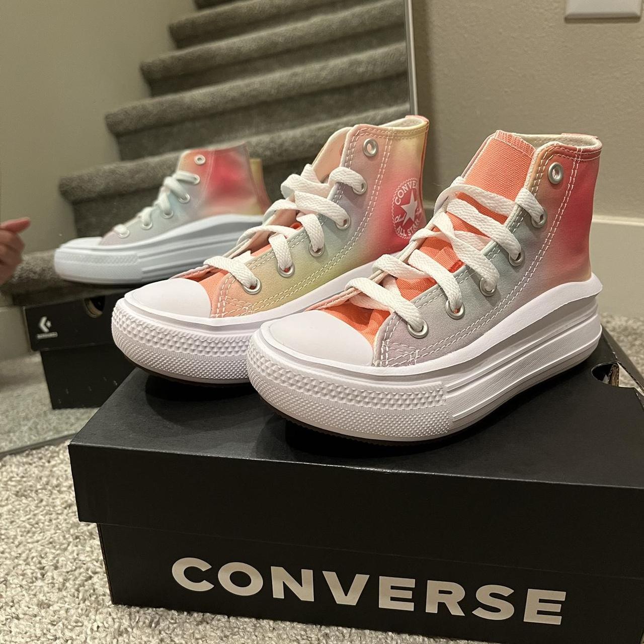 Chuck taylor all star rainbow platform low on sale top