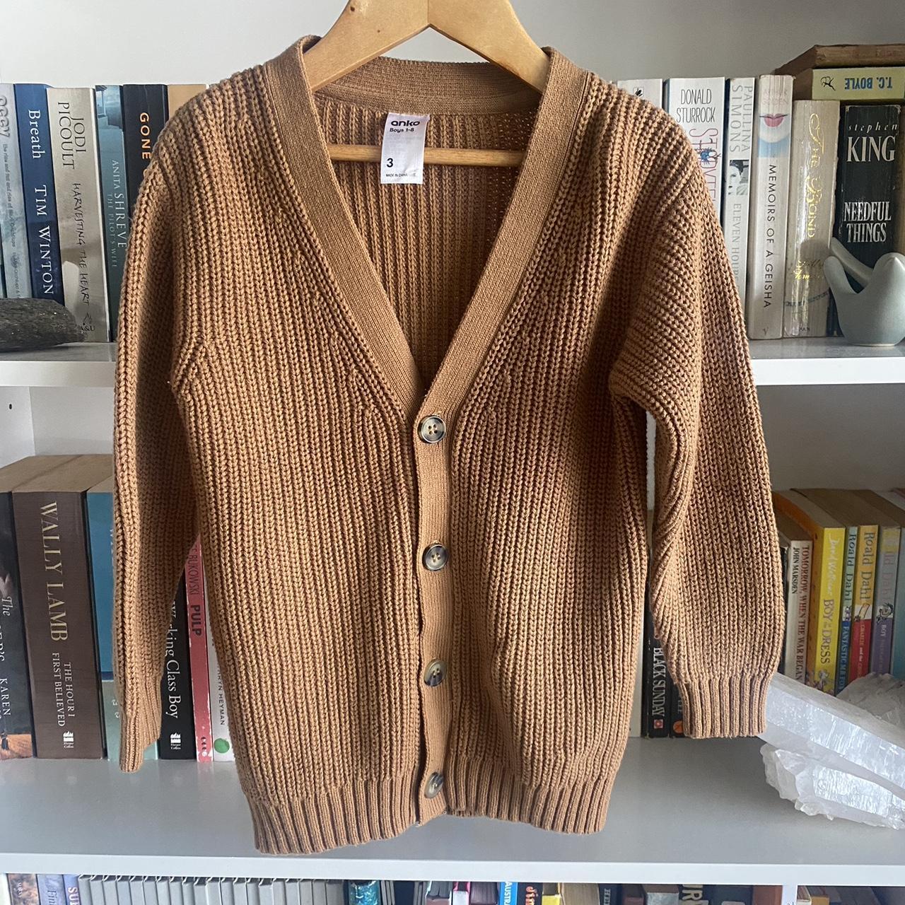 Boys tan cardigan best sale