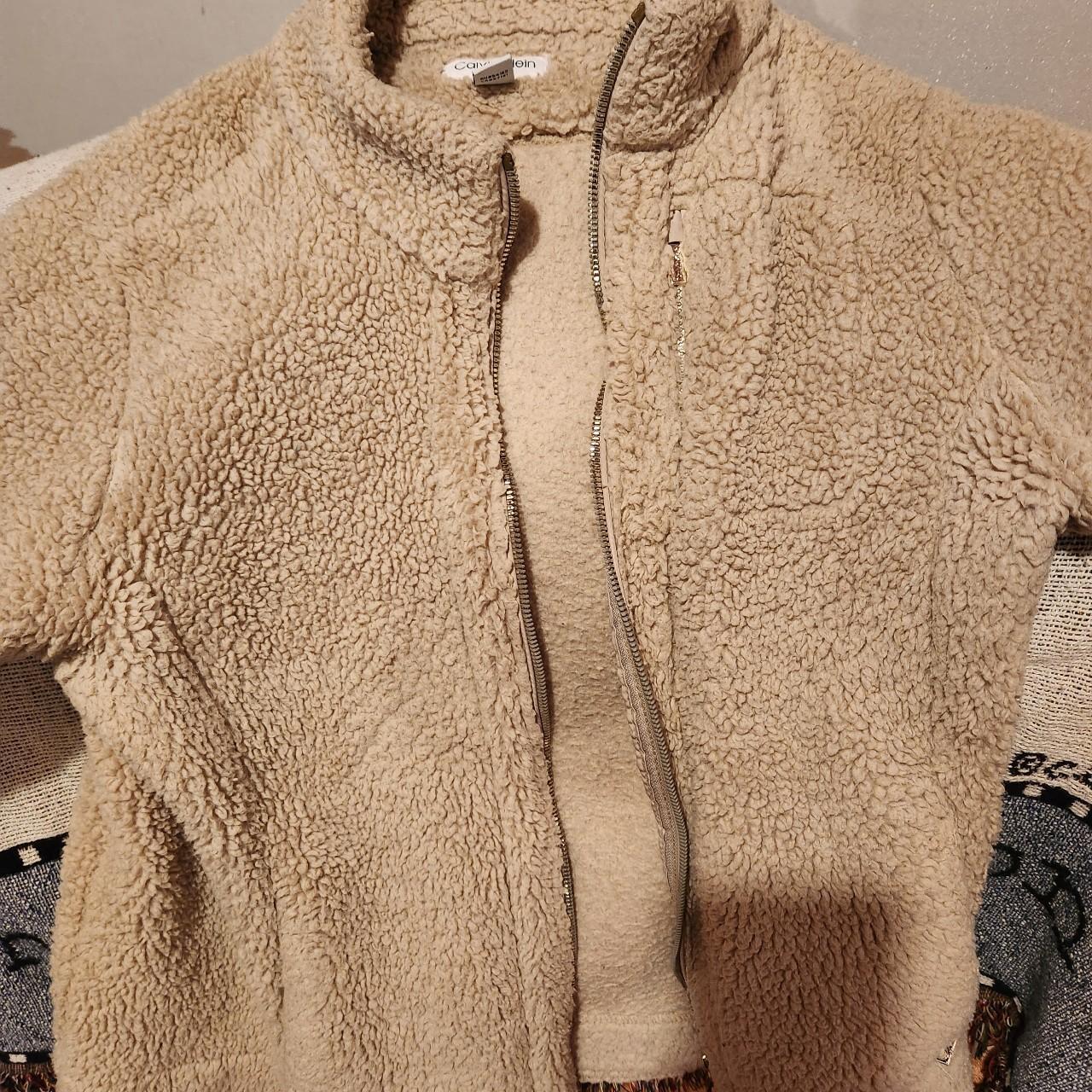 Medium Calvin Klein fuzzy jacket Depop