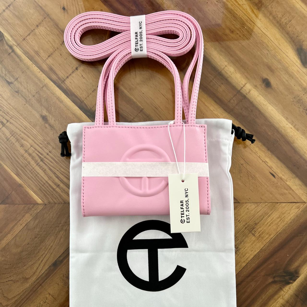 Telfar Shopping Bag Medium Bubblegum Pink in Vegan Leather with Silver-tone  - US