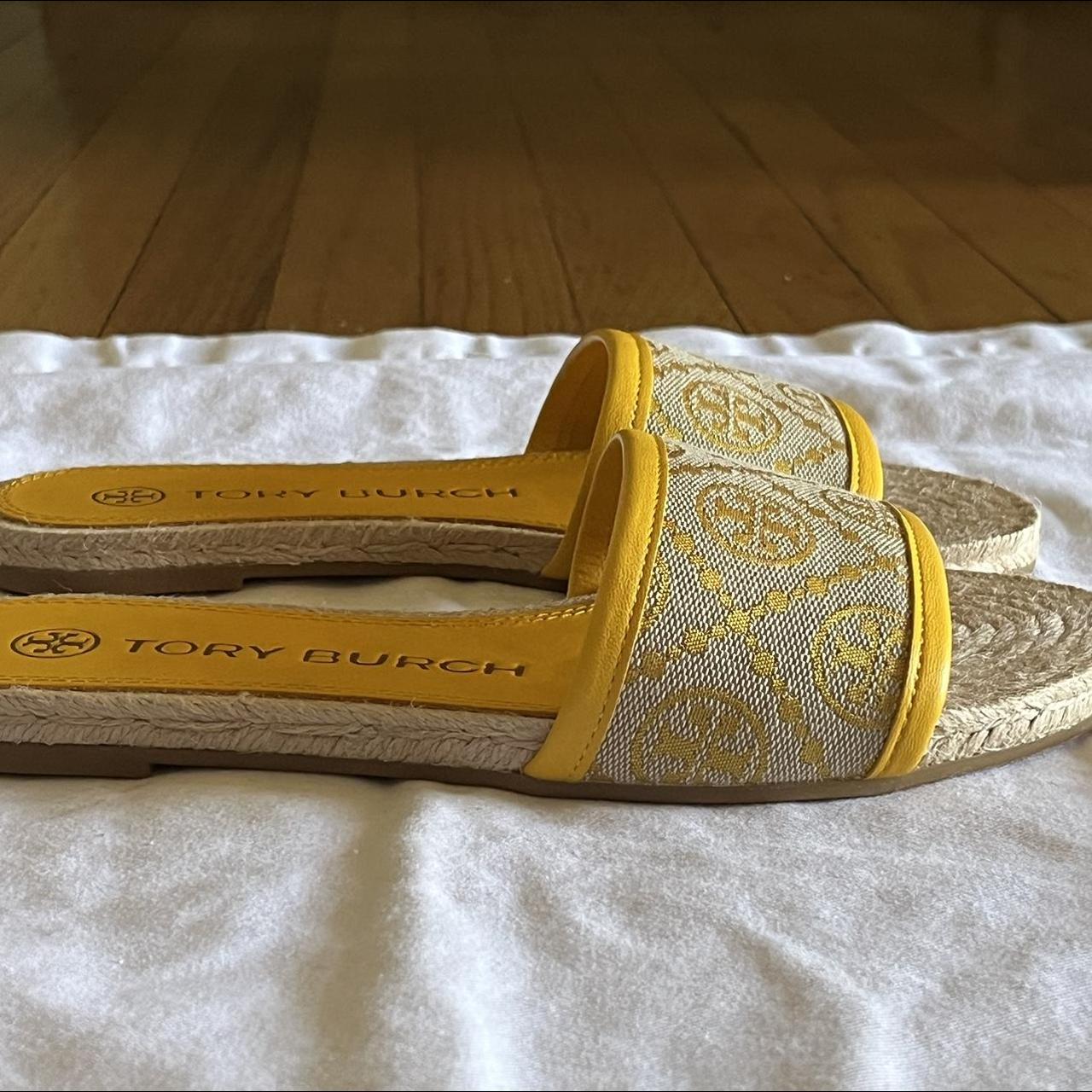 Tory burch best sale yellow slides