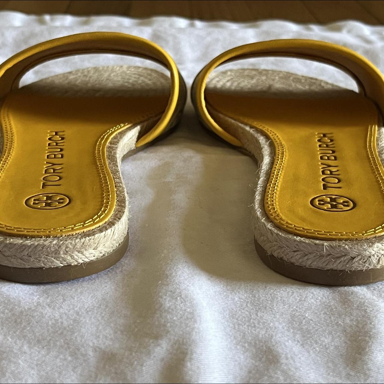 Tory burch yellow discount slides