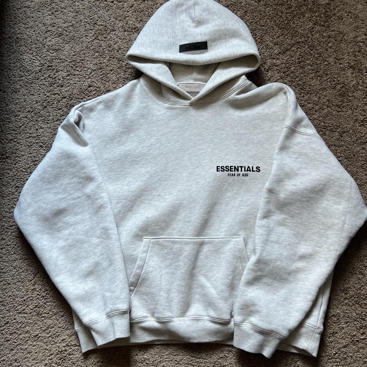 Gray essentials hoodie Size S thick and comfy fast... - Depop