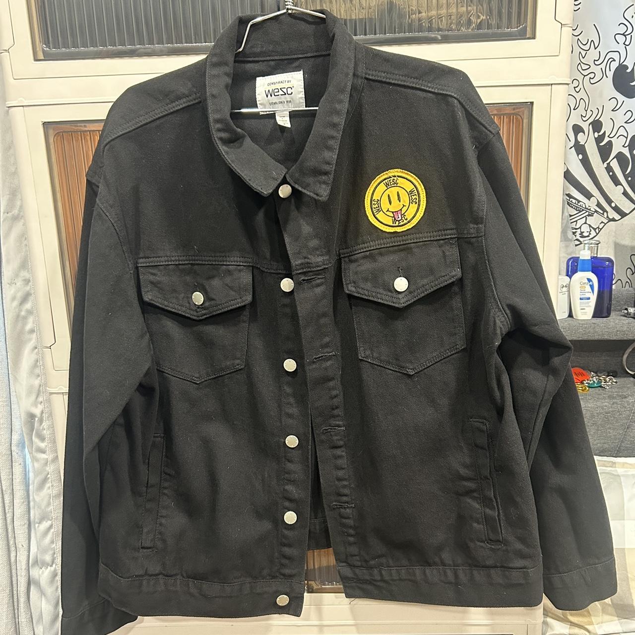 WeSC Men's Jacket - Black - L – WESC Black Denim Jean Jacket Unisex Men's …