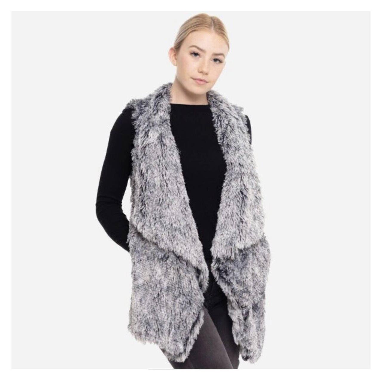 Democracy faux outlet fur vest