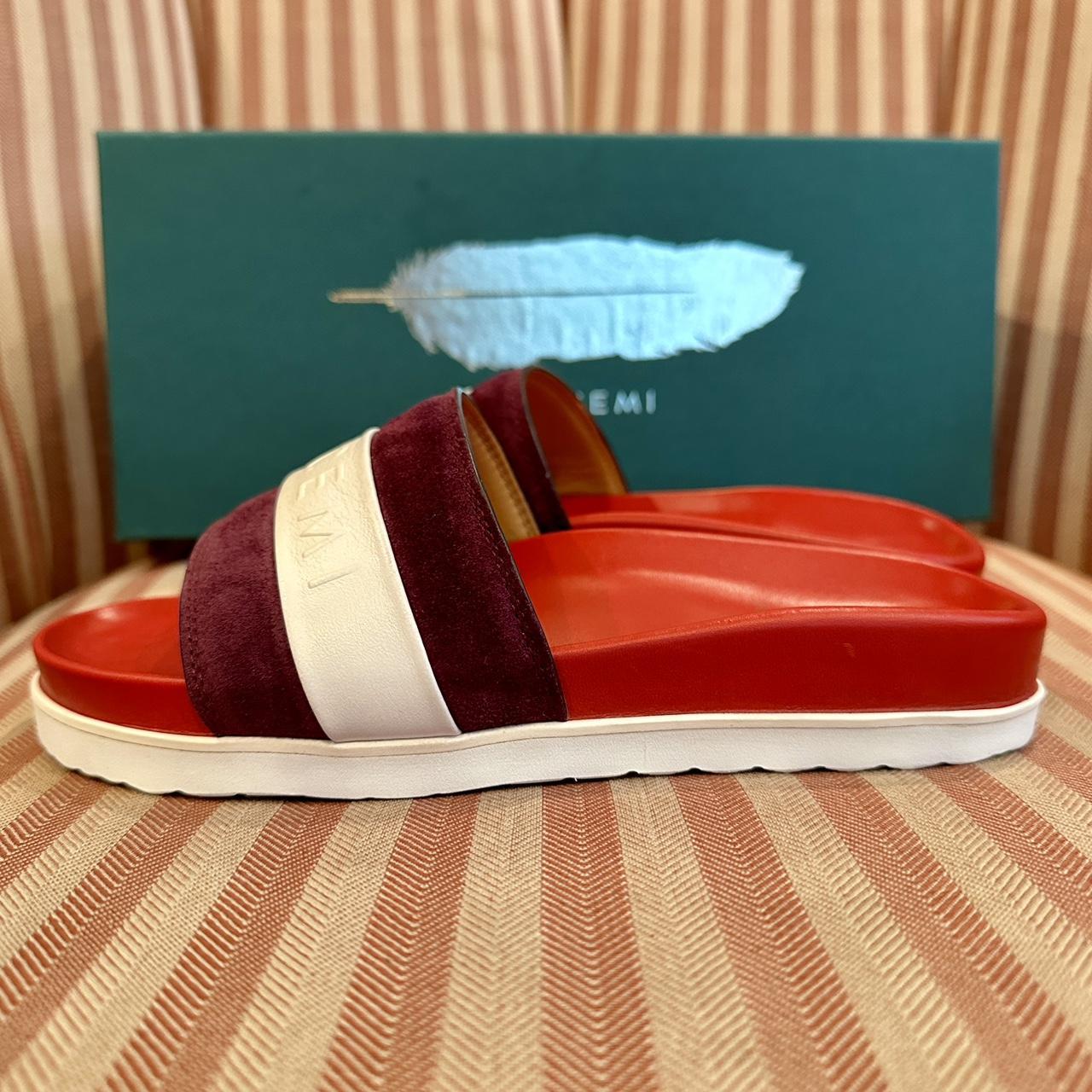 BRAND NEW Buscemi Luxury Slides Sandals Red Purple Depop