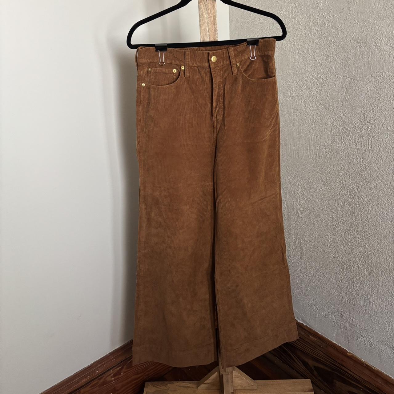 Crew Women's High waisted Pants Brown/Tan – Wide-leg