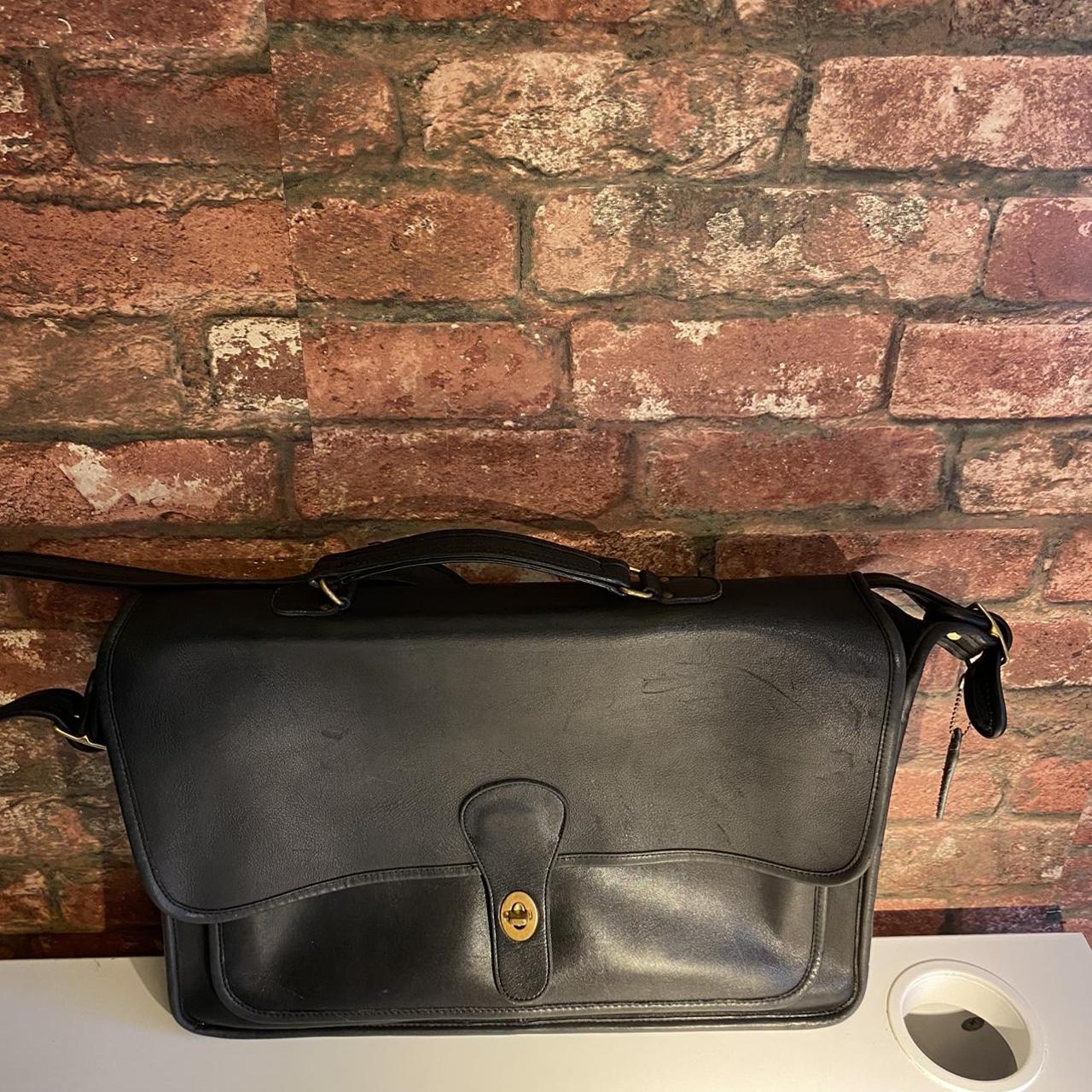 Coach Leather Briefcase Laptop Shoulder Strap Bag Vintage