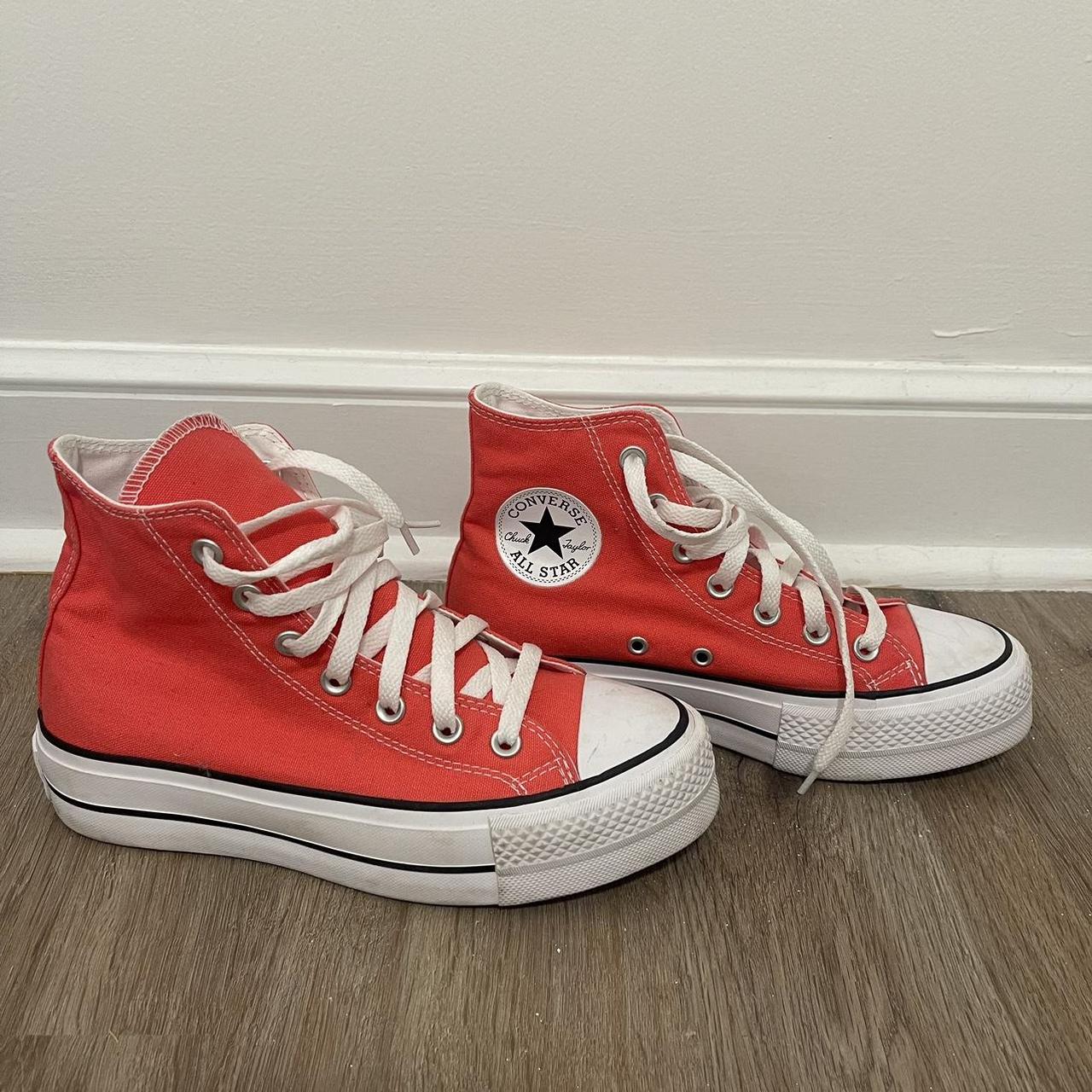 Bright red sale converse