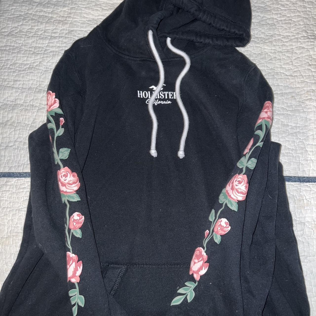 Black and pink hollister hoodie best sale