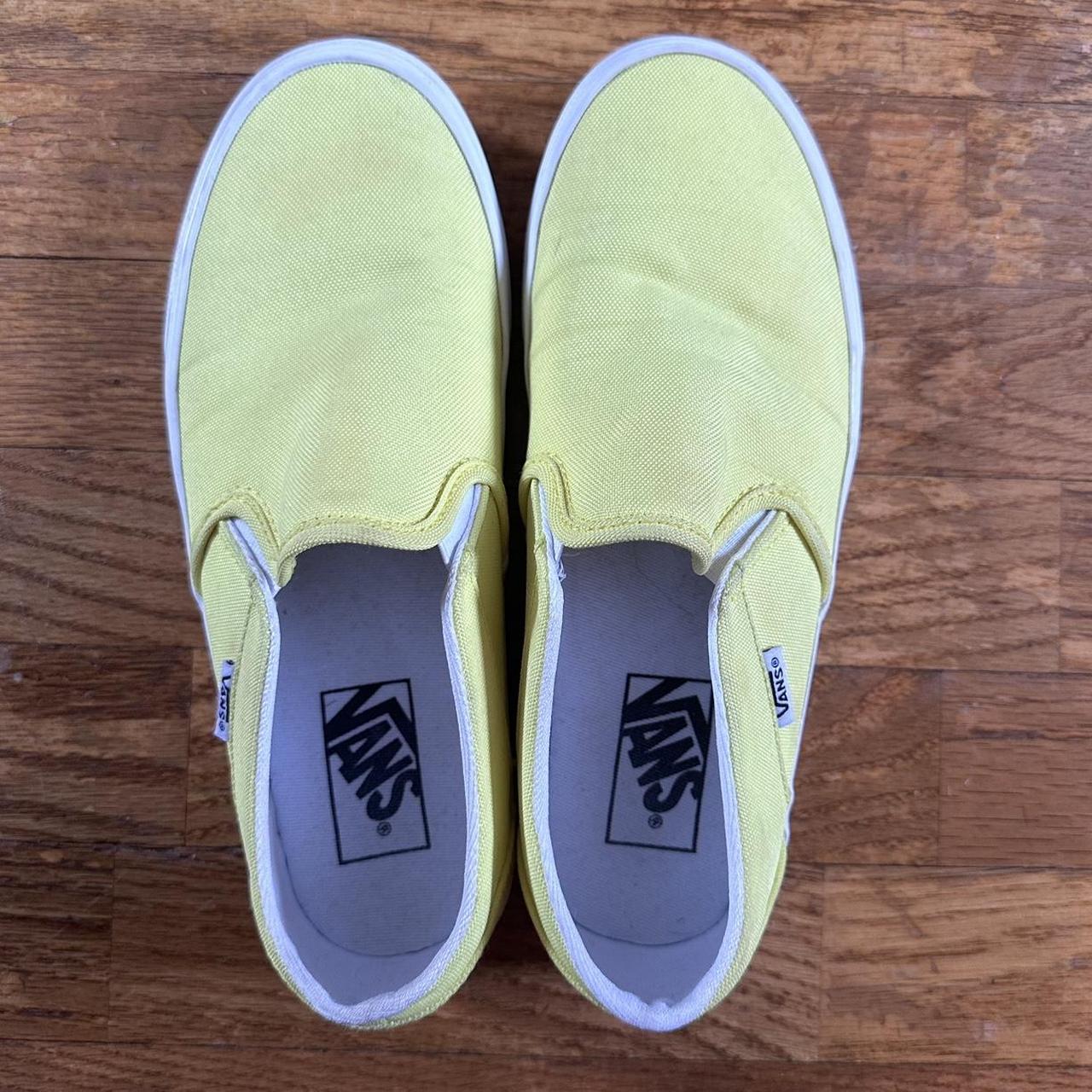 Fluorescent highlighter neon yellow Vans Size 7.5 W... - Depop