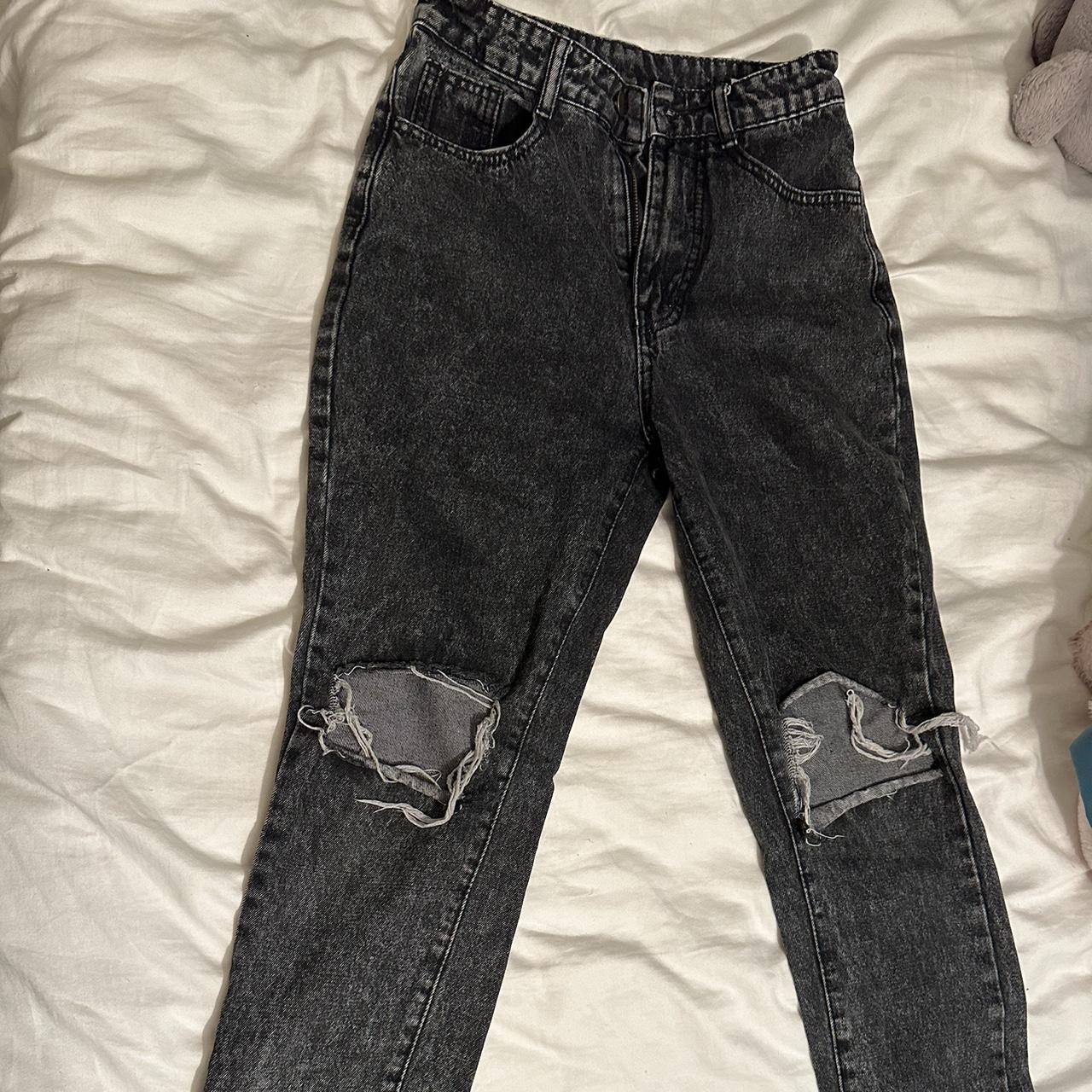 PacSun Faded Black Ripped Mom Jeans