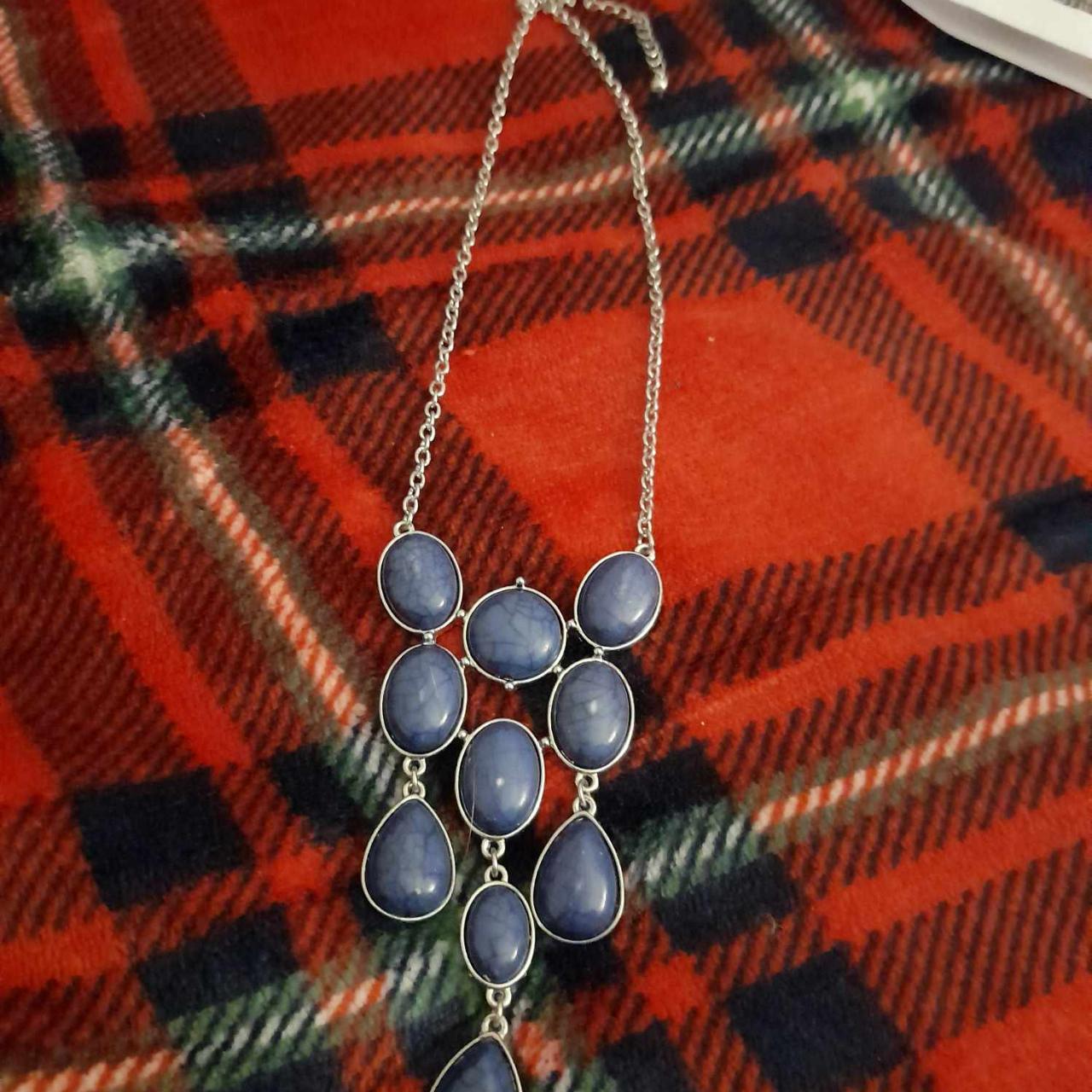 Blue drop necklace. Stunning xmas... Depop