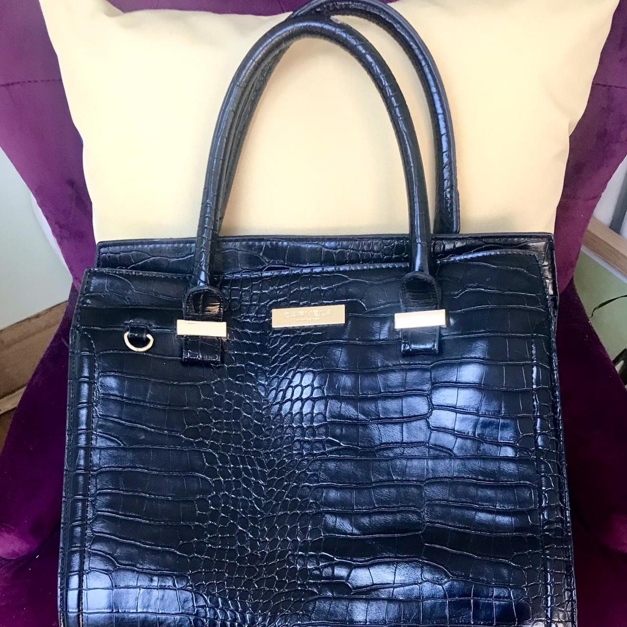 Carvela Black Patent Crocodile Triple