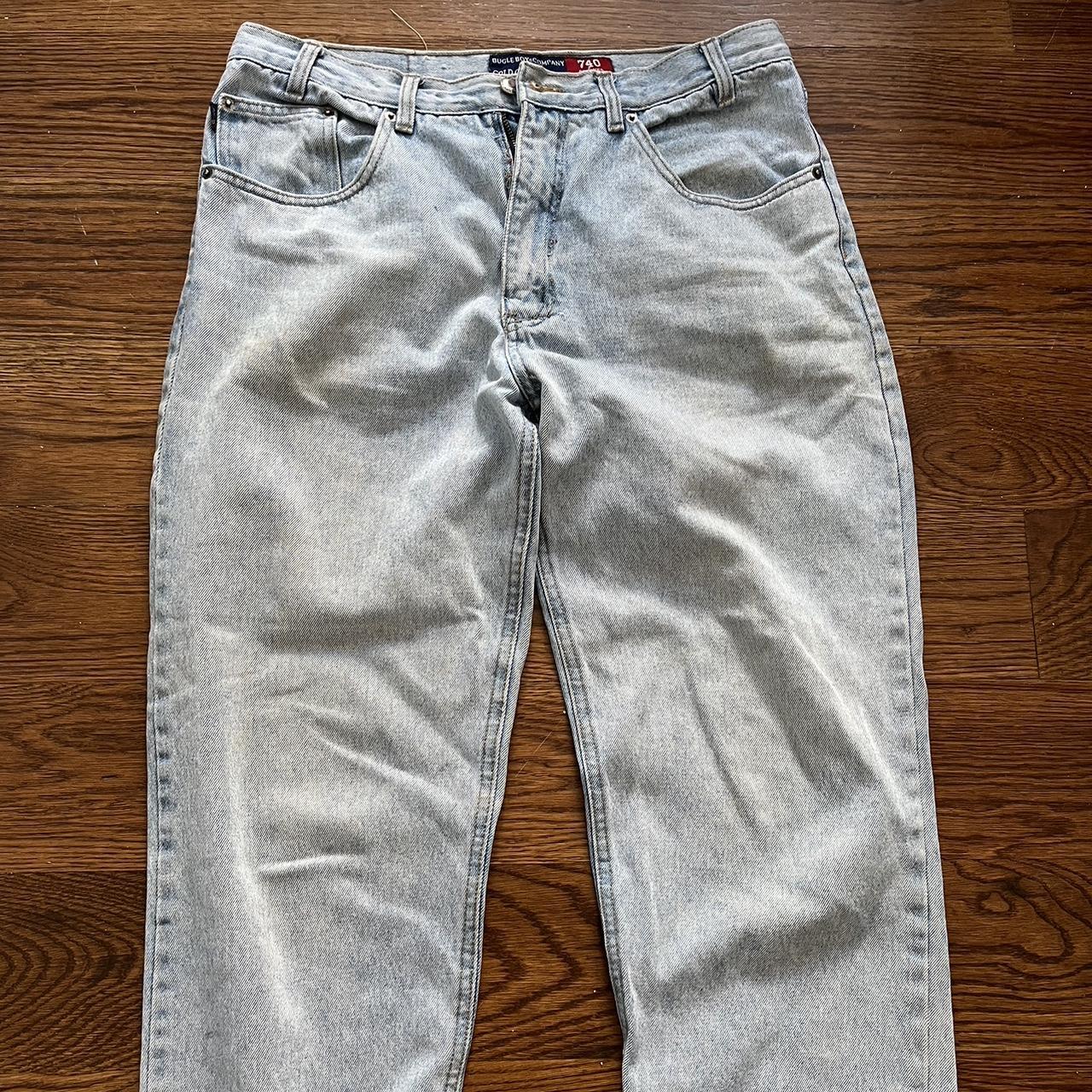 Vintage Bugle Boys light wash jeans. Straight leg... - Depop