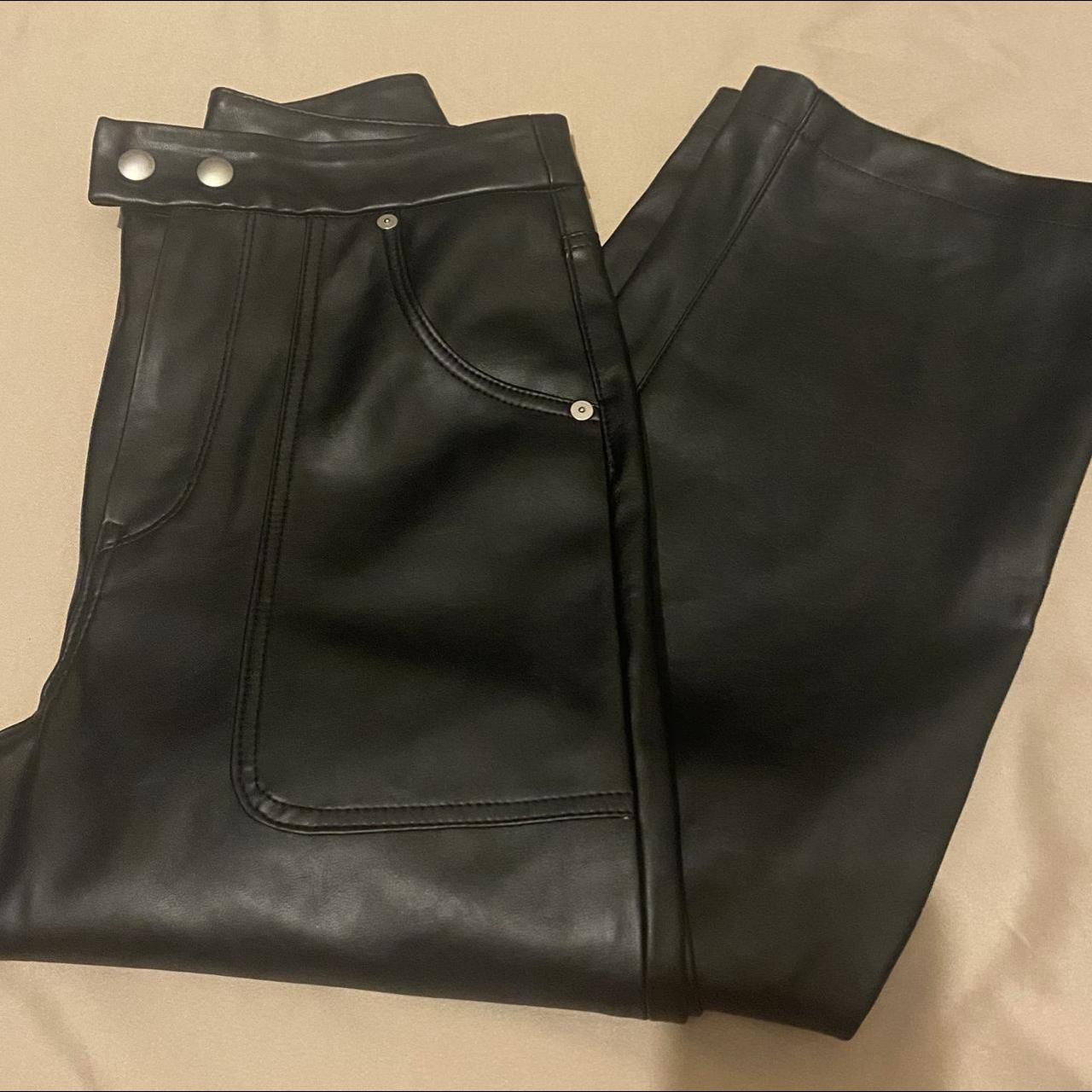 Black Faux Leather Pants Brand : BLANKNYC Size 25 - Depop