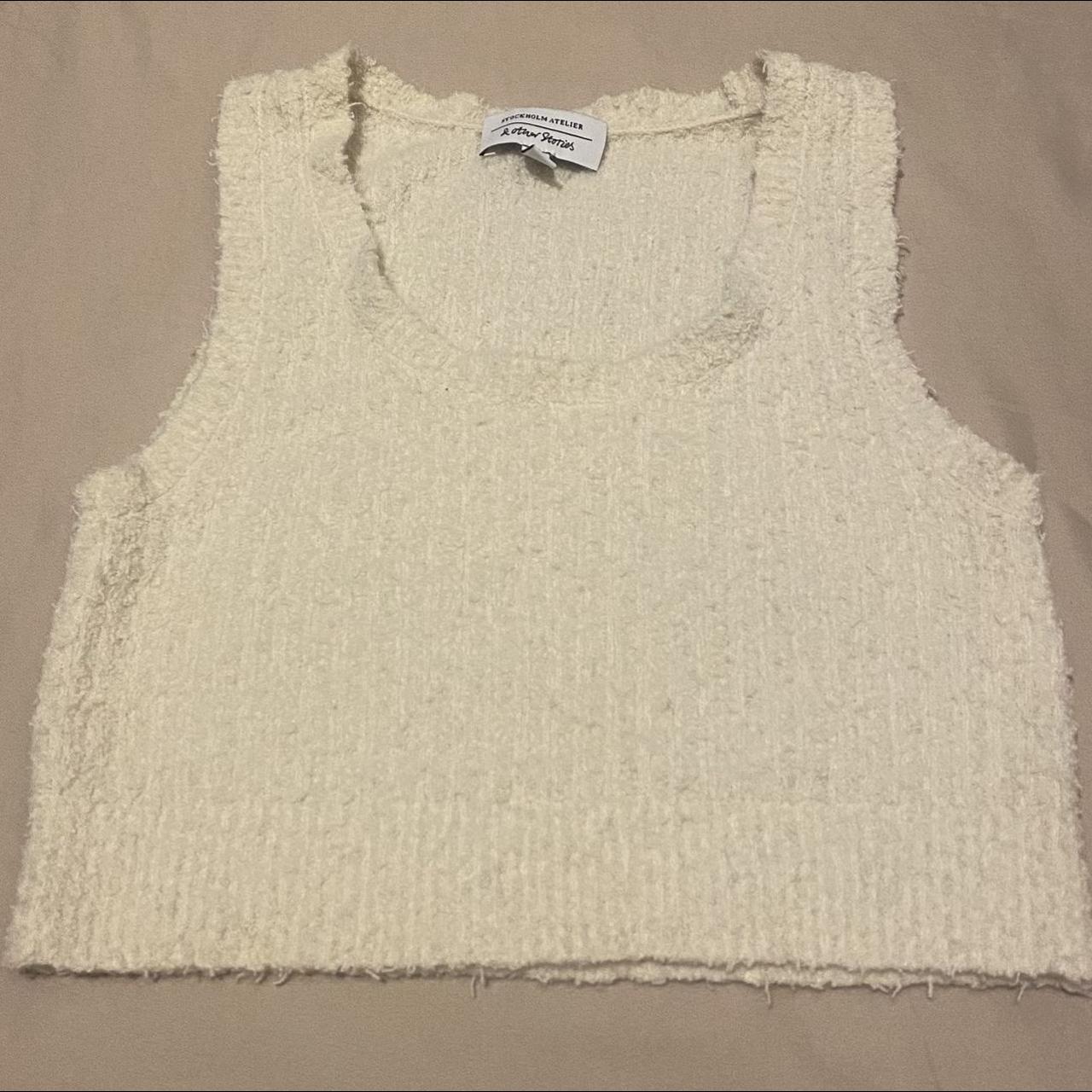 Stockholm Atelier White sweater tank Size Small - Depop