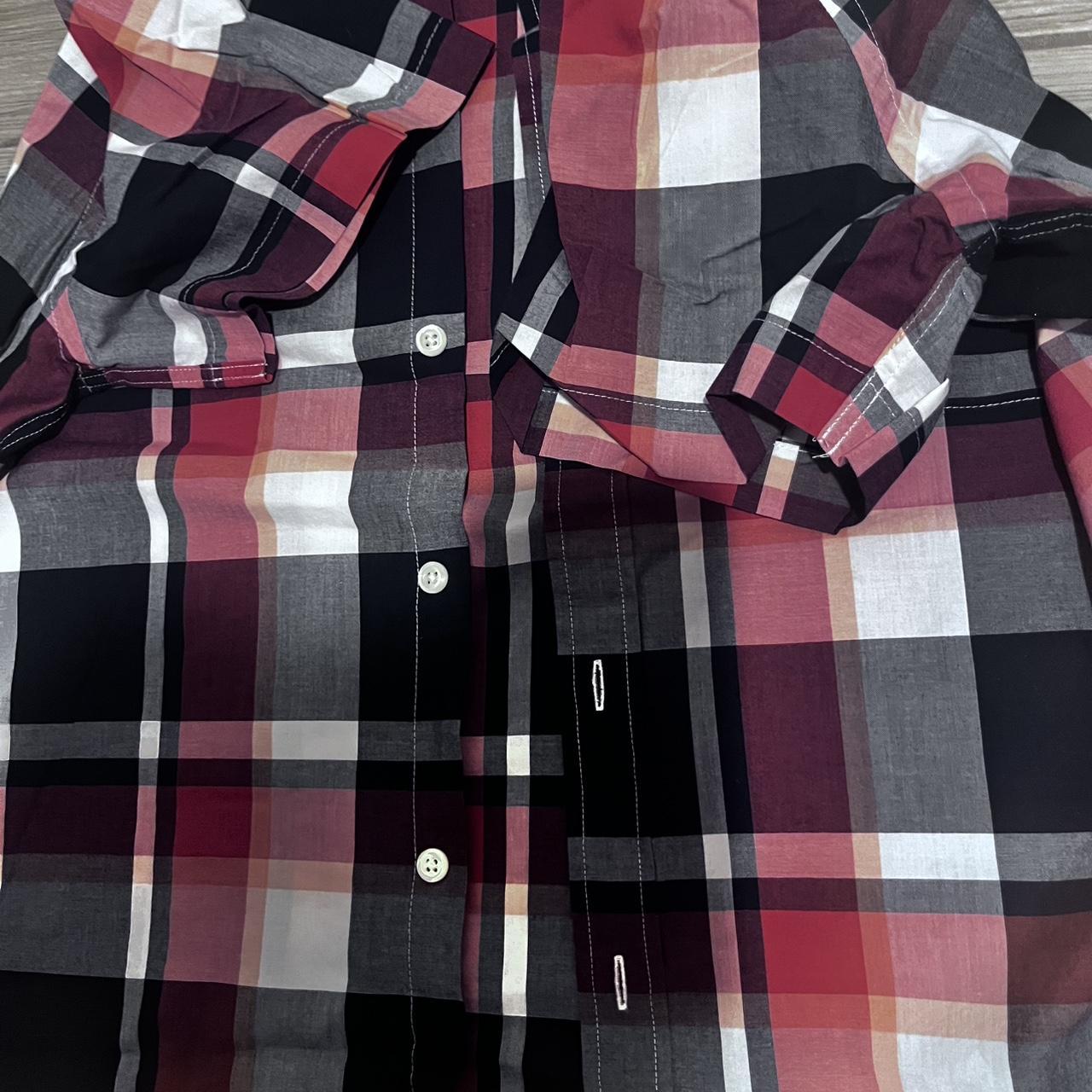 Express Men's Top - Multi/Red - M – Button up pla… - image 2