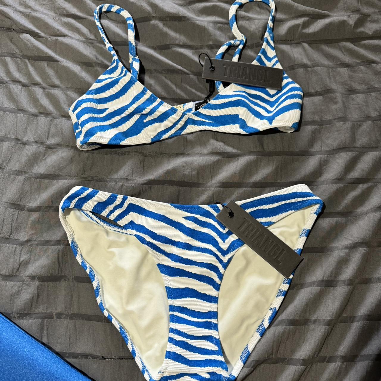 Triangl bikini marina sparkle top - xs bottoms - - Depop