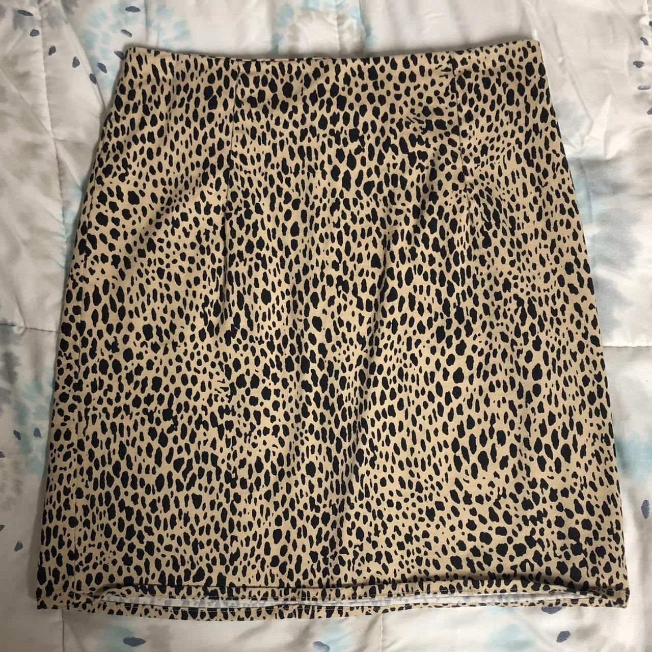 Small Cheetah Print Skirt - Depop