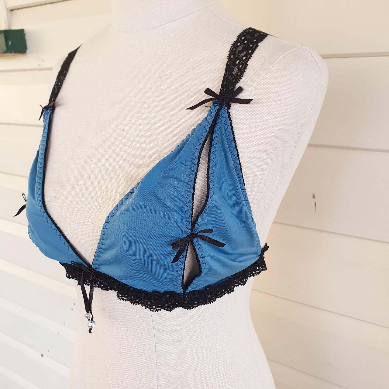 NEW Vx Intimate cheeky peephole teal bralette with... - Depop