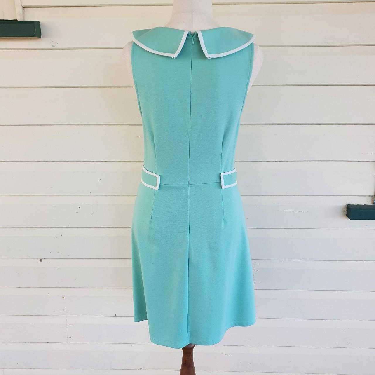 Dotti 60s style pastel mint green fit and flare... Depop